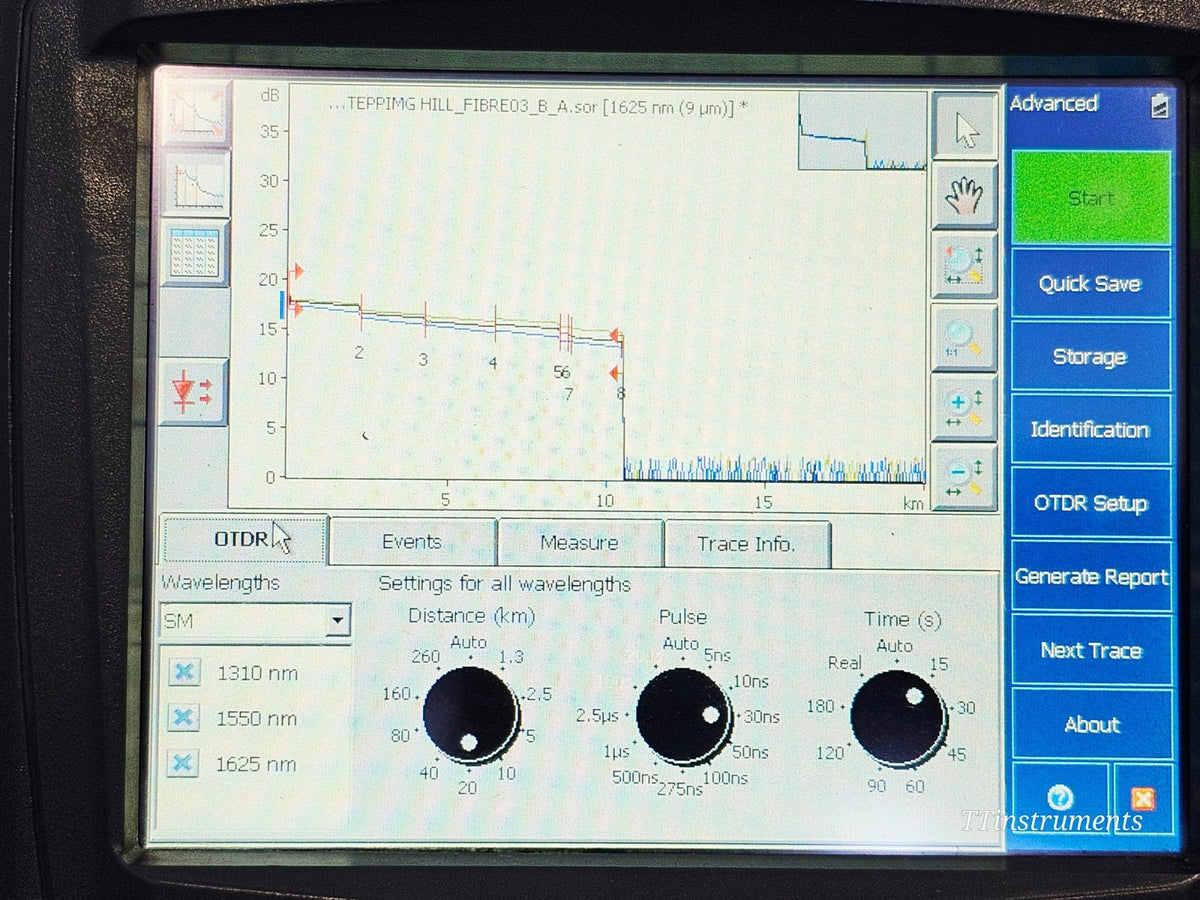 EXFO FTB-200 V2 OTDR 1310/1550/1625nm FTB-7300E-234B + FTB-3932 MultiTest17