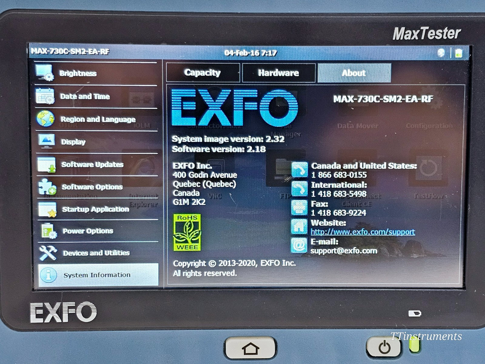 EXFO MAX-730C-SM2 OTDR iOLM MaxTester 1310/1550 & 1625 LIVE FIBRE SM2 MAX-730C