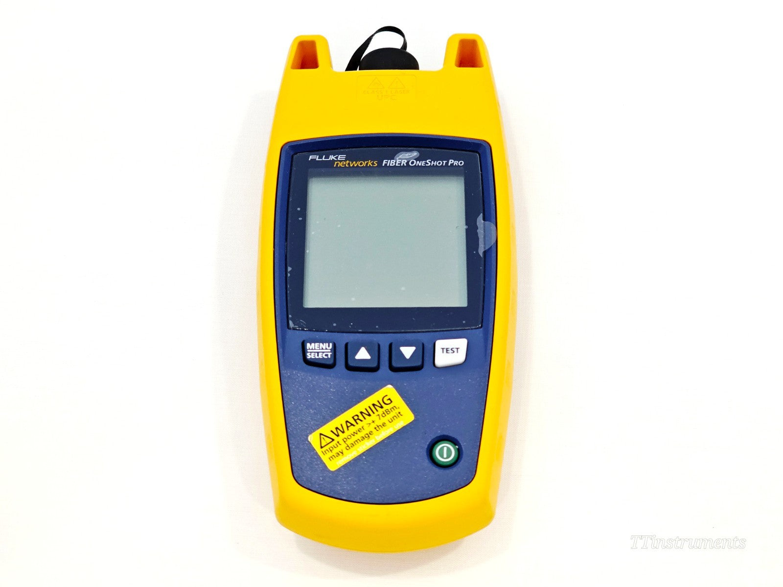 Fluke Networks fibre tester side angle view used condition