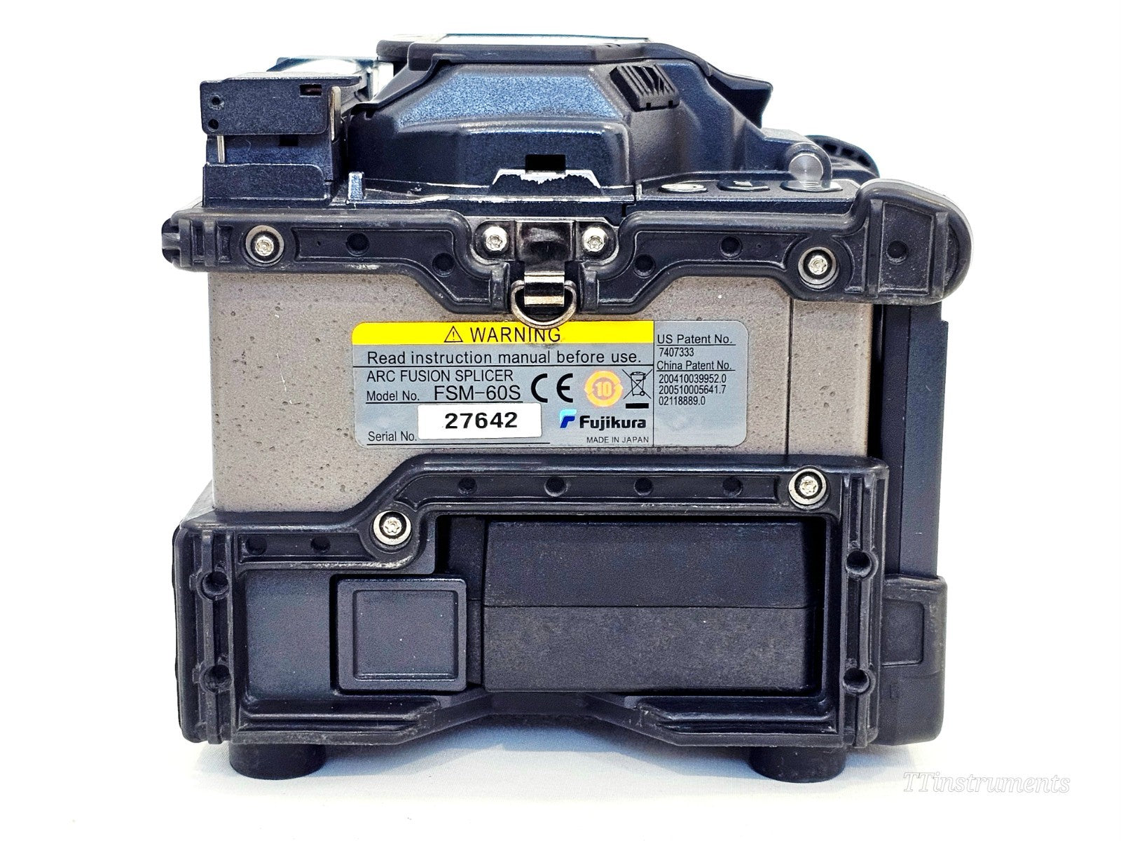 Fujikura FSM-60S fusion splicer LCD screen and control panel close-up