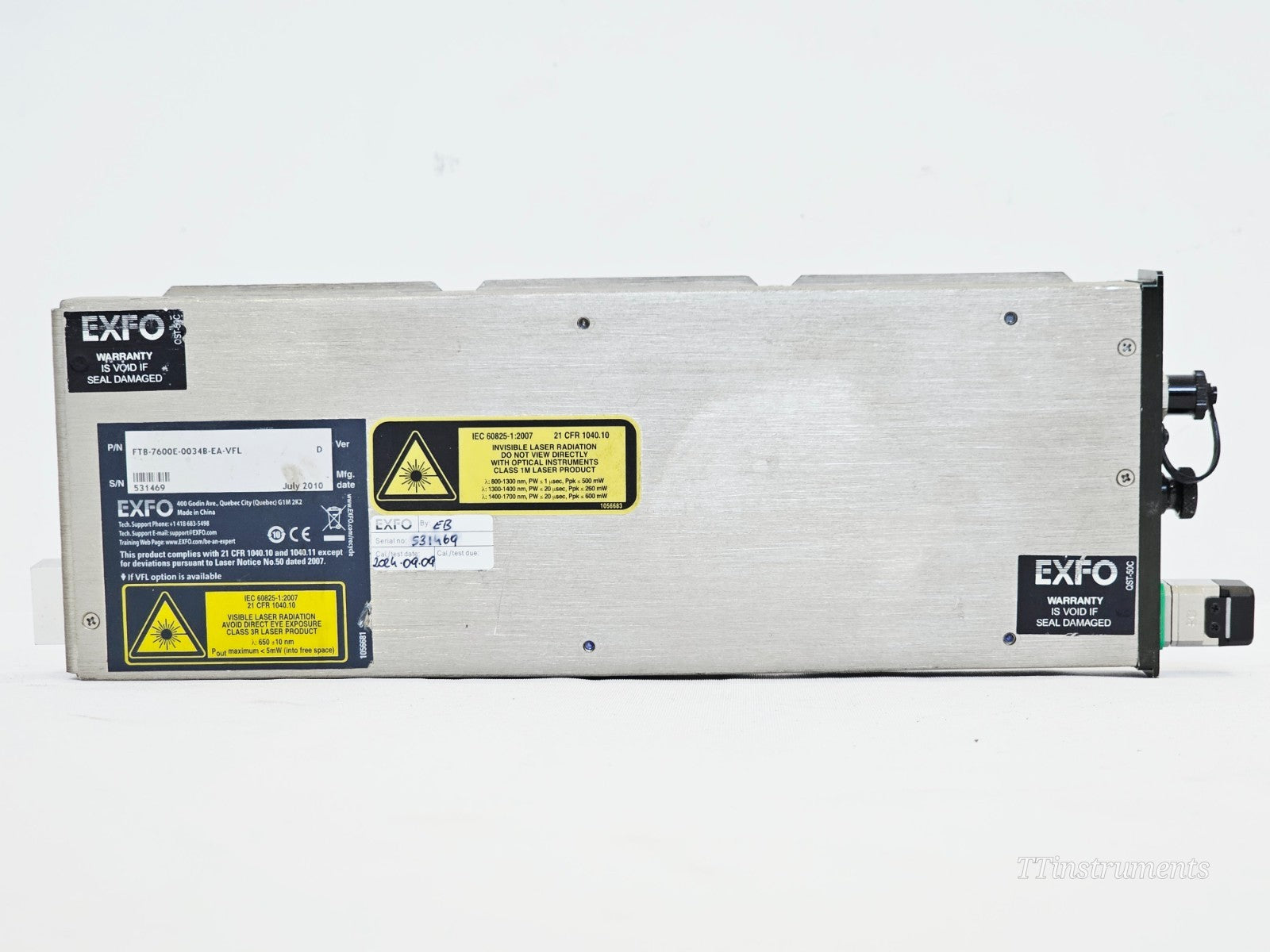 EXFO FOT-930 right side panel detail view