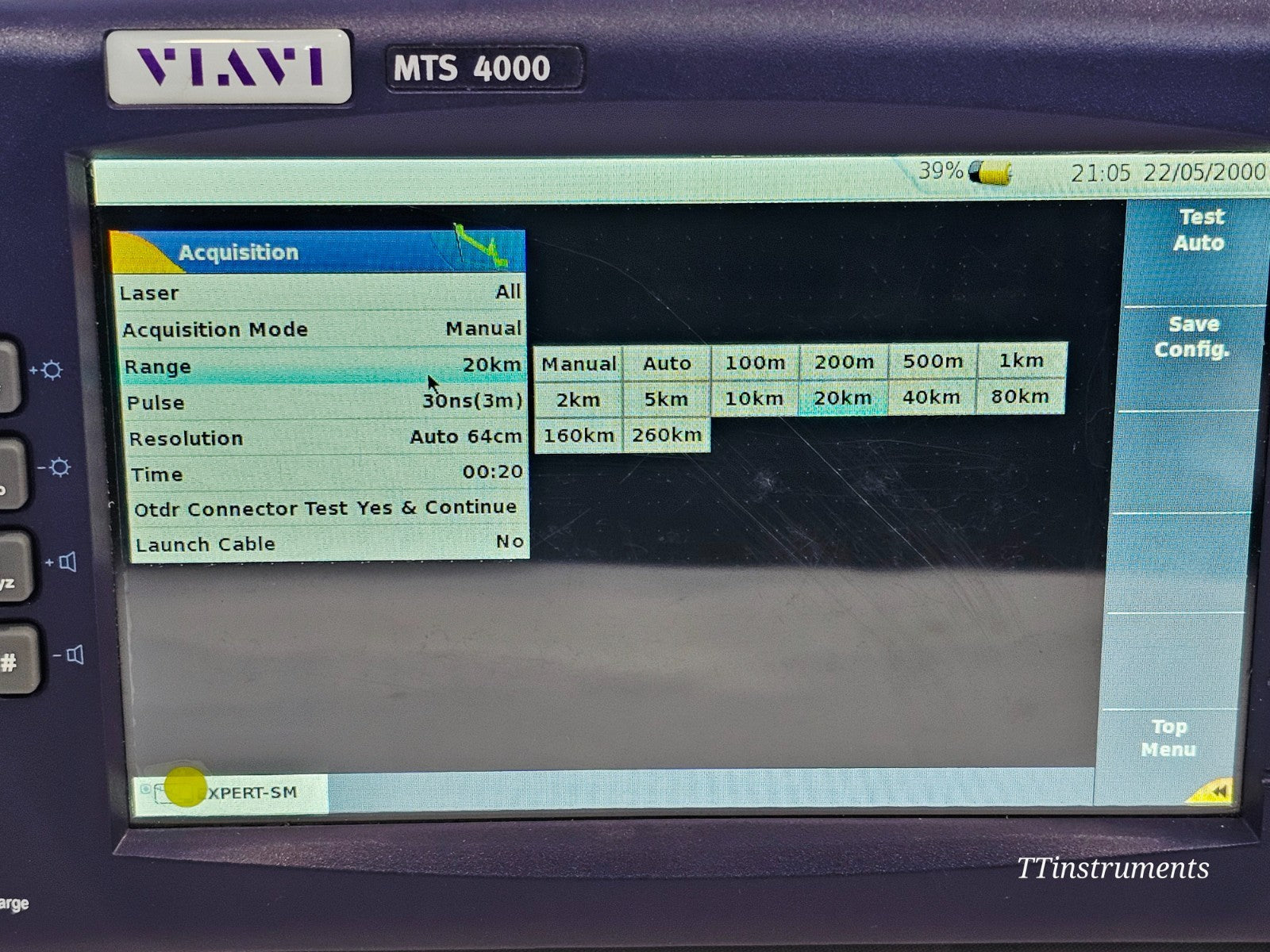 VIAVI MTS 4000 T-BERD OTDR 4126MA3 1310/1550nm SM Metro Access 43/41 dB18
