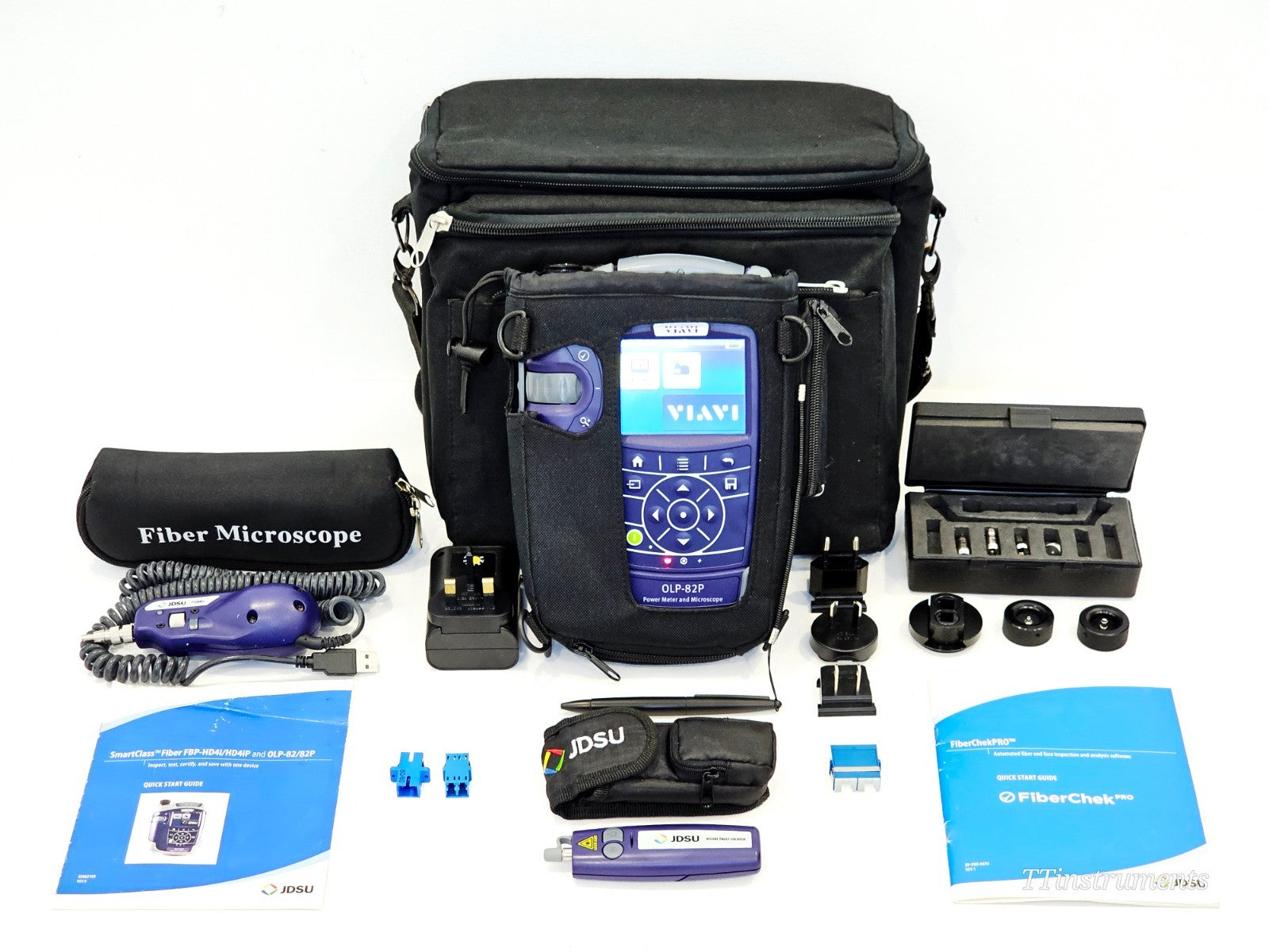 Viavi JDSU Viavi-FIT-ATT-18 OLP-82P Power Met + P5000i Fiber Scope & Tips + VFL