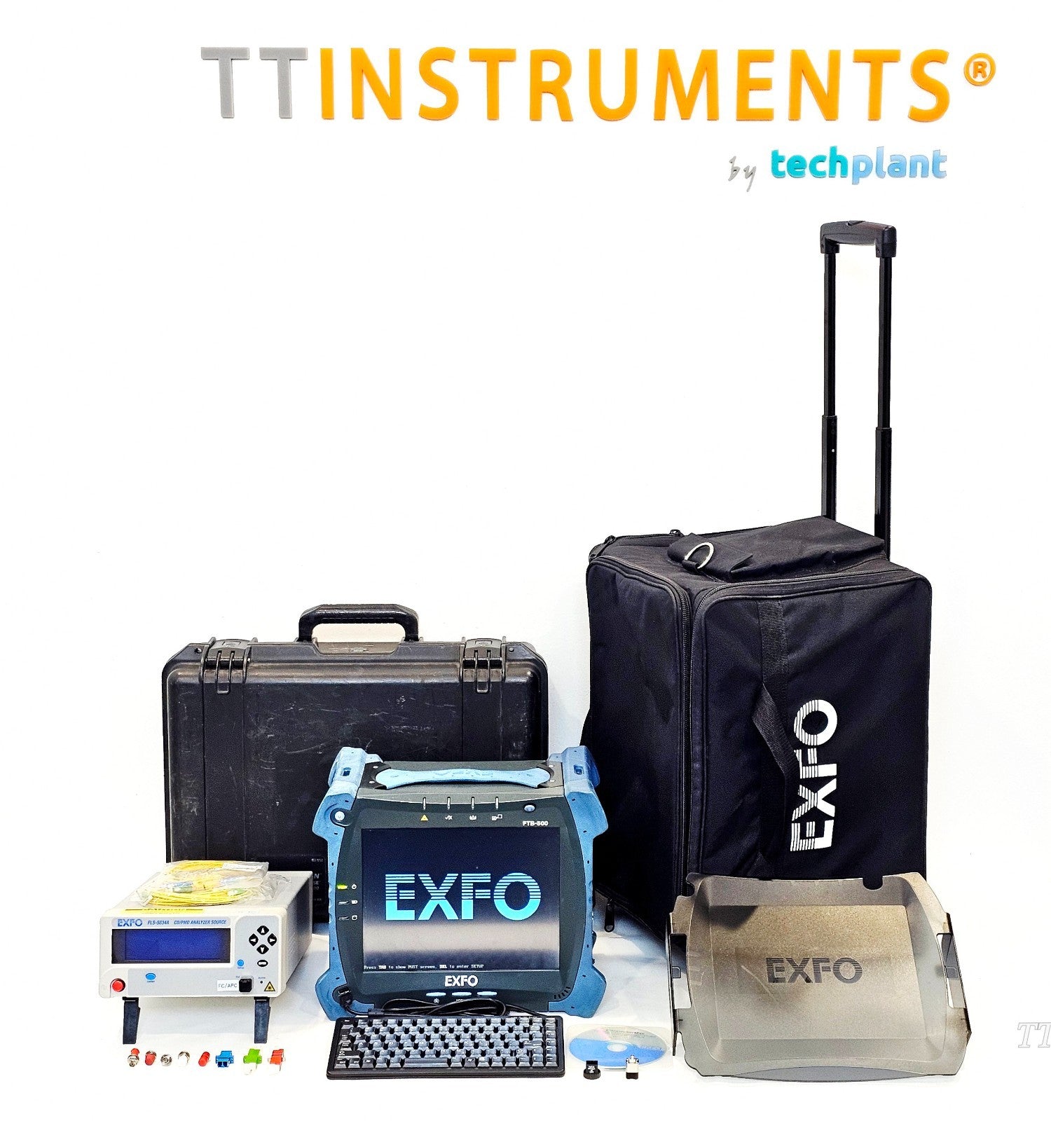 EXFO FTB-500 with FTB-5500B PMD & FTB-5800 CD Analyzer + FLS-5834A Light Source0