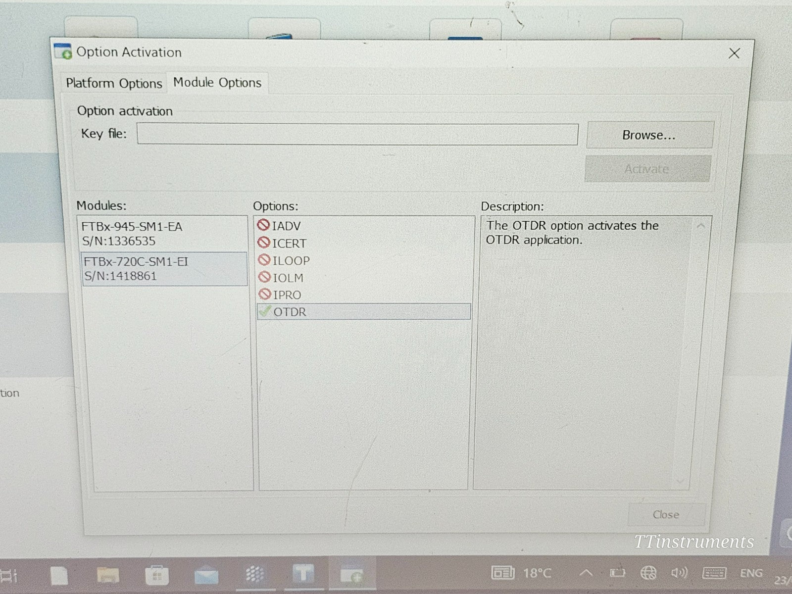 EXFO Calibrated FTB-2 with FTBx-720C OTDR 1310/1550 + FTBx-945 OLTS MFD 202017
