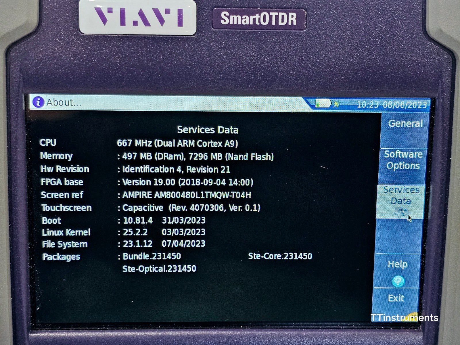 Viavi JDSU E118FA65PPM SmartOTDR 1650 nm 32 dB LIVE/Filtered APC SM PON OTDR VFL