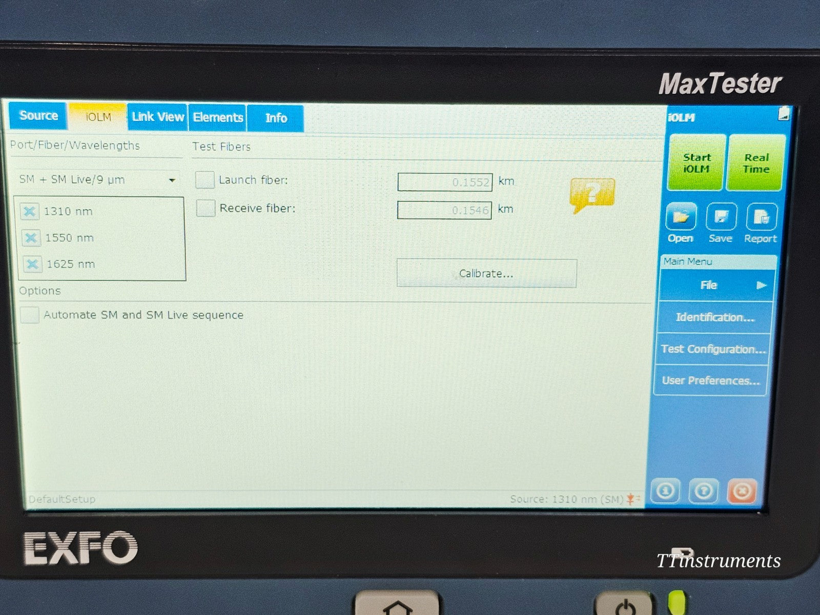 Calibrated EXFO MAX-730C-SM2 iOLM iADV 1310/1550 + 1625 Live + FIP-430B Scope14