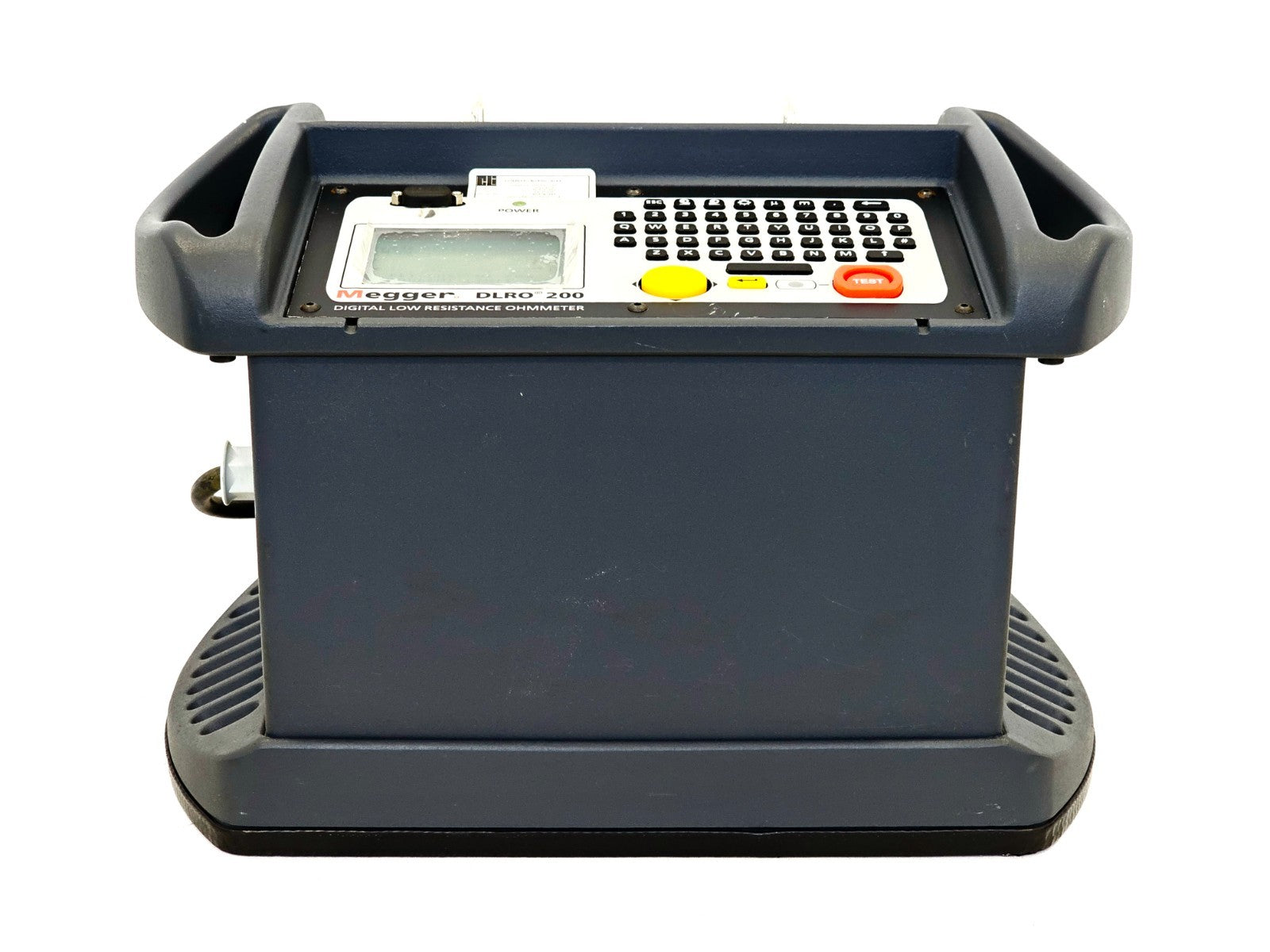 Megger DLRO200 rear panel and housing detail used condition