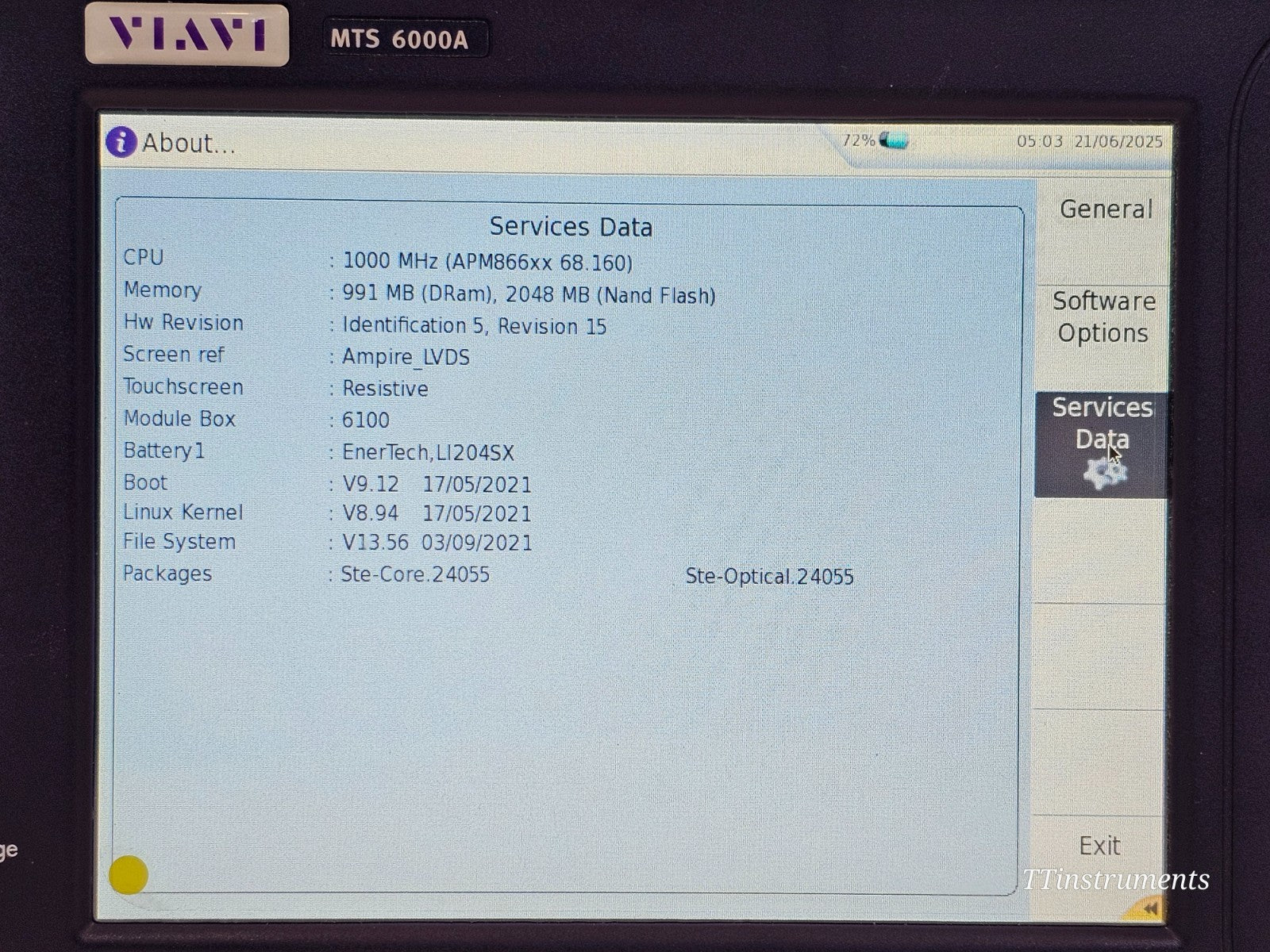 Viavi JDSU 6000V2 + OSA-110M OSA Optical Spectrum Analyzer 1250nm up to 1650nm
