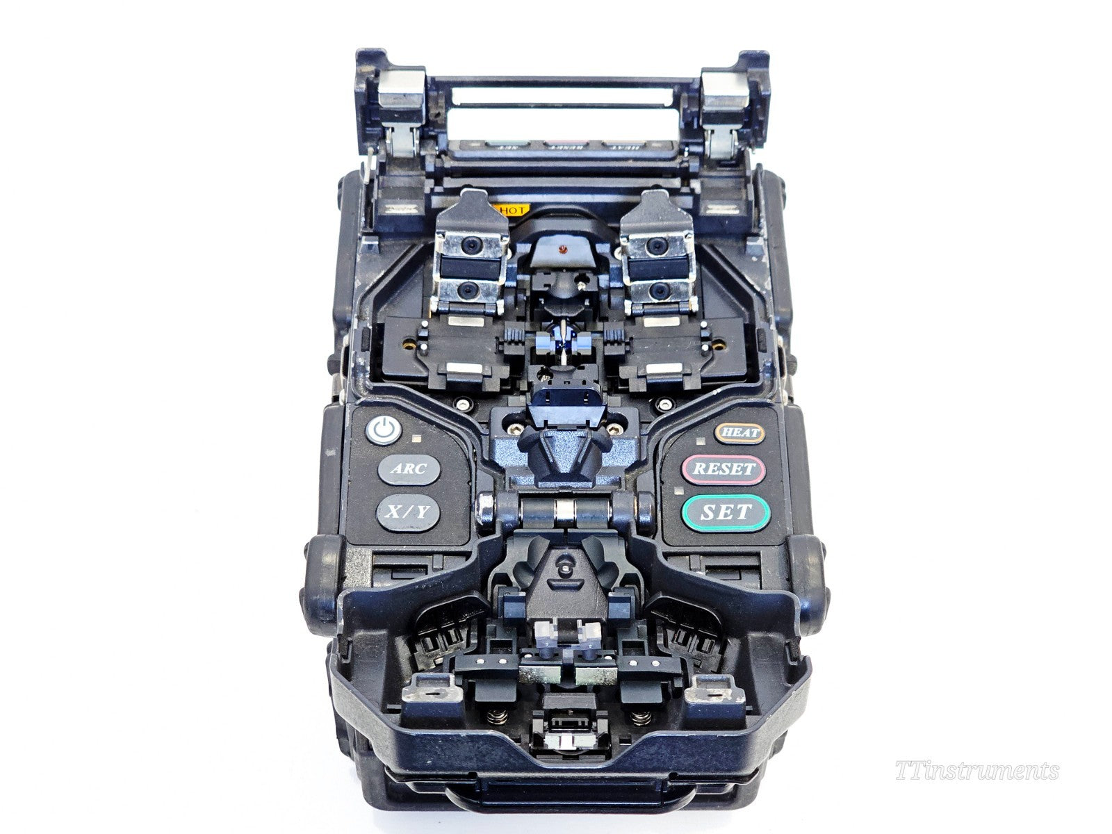 Fujikura FSM-60S fusion splicer rear panel ports and connectors detail