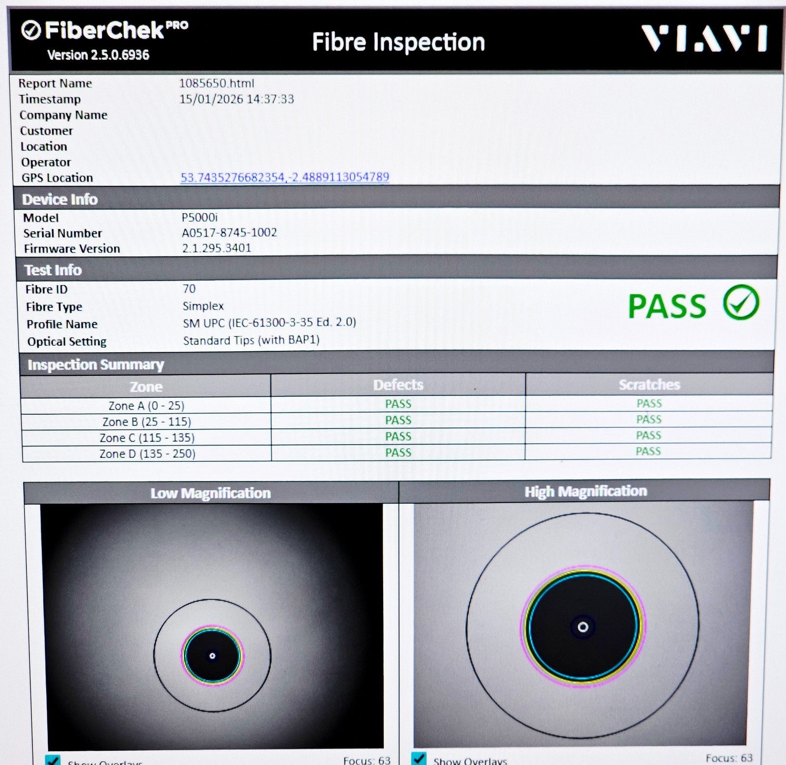 EXFO MAX-715B-M1 iOLM OTDR MaxTester 1310/1550 nm APC SM