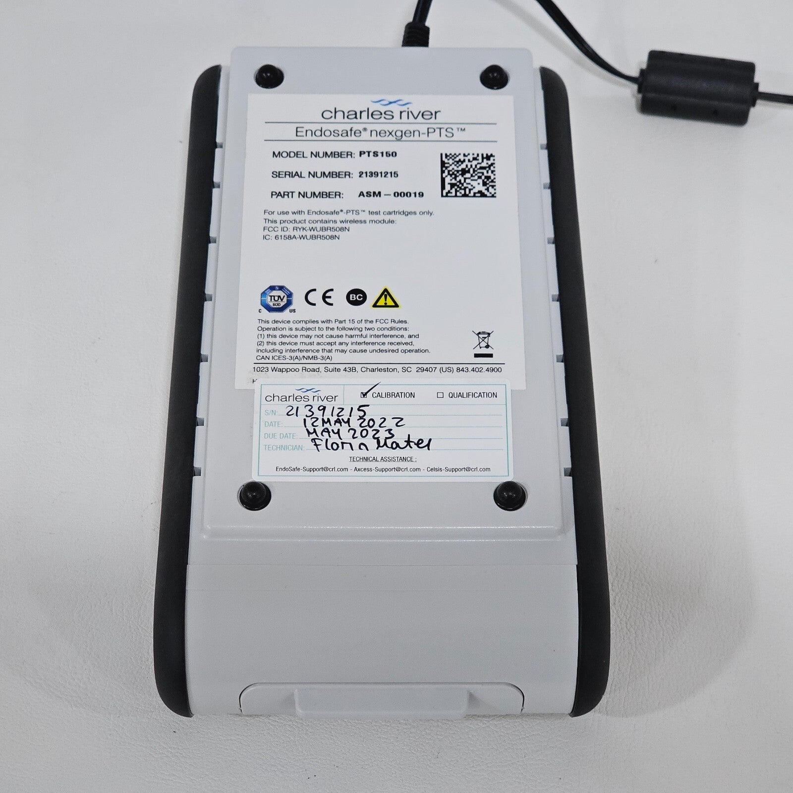 Endosafe nexgen-PTS PTS150 handheld unit shown at an angle highlighting build quality