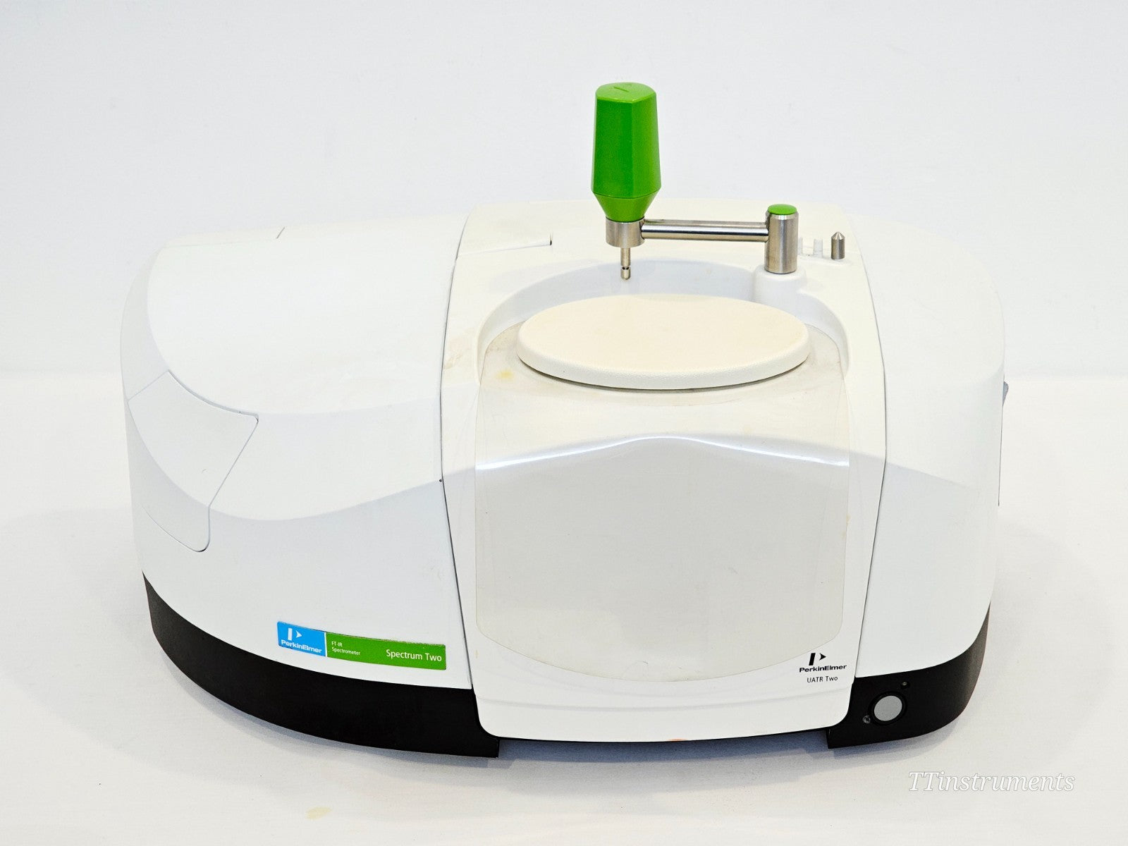PerkinElmer Spectrum infrared spectrometer side angle view used lab equipment