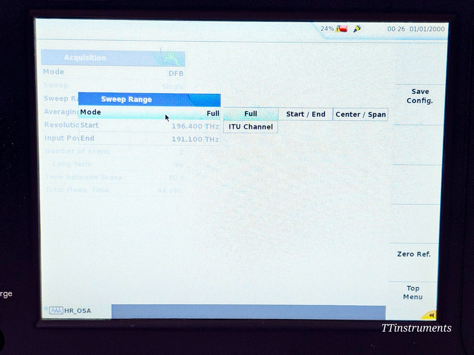 Calibrated Viavi MTS 6000A V2 OSA-610 High Resolution C-Band Optical Spectrum An