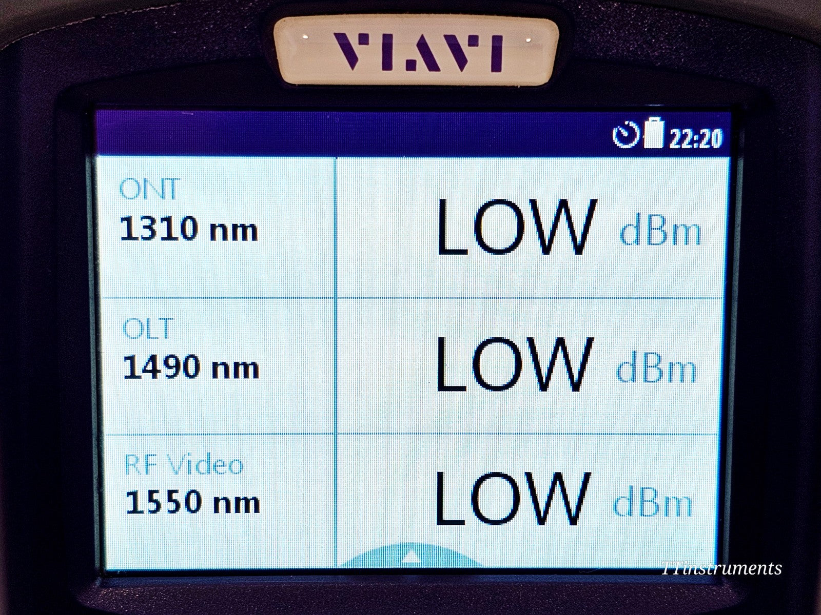 VIAVI OLP-87 handheld fiber optic meter accessories included