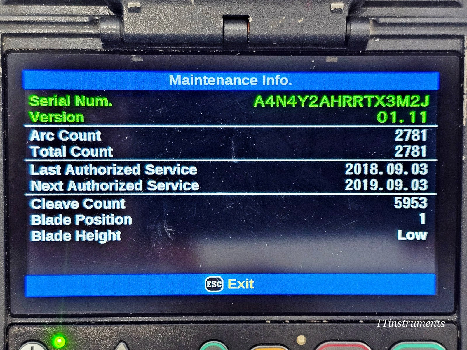 Fujikura 22S used fusion splicer cosmetic condition close-up