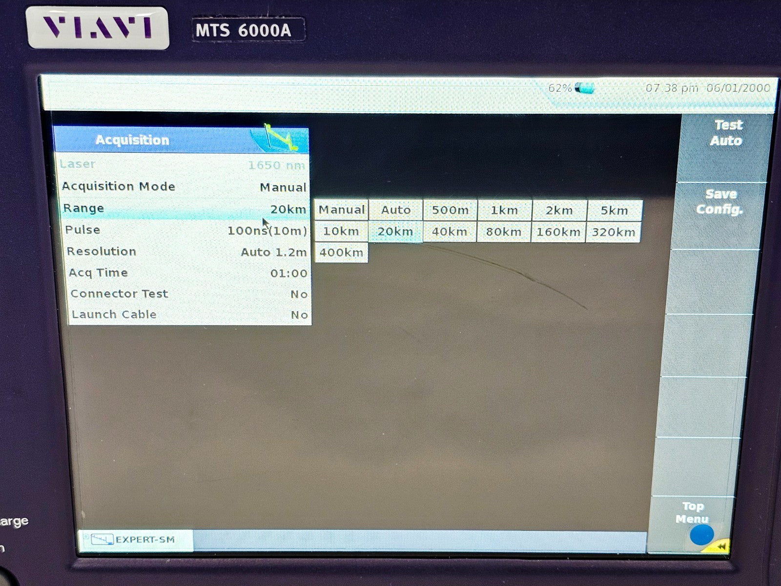 VIAVI MTS used fiber optic test unit close-up detail