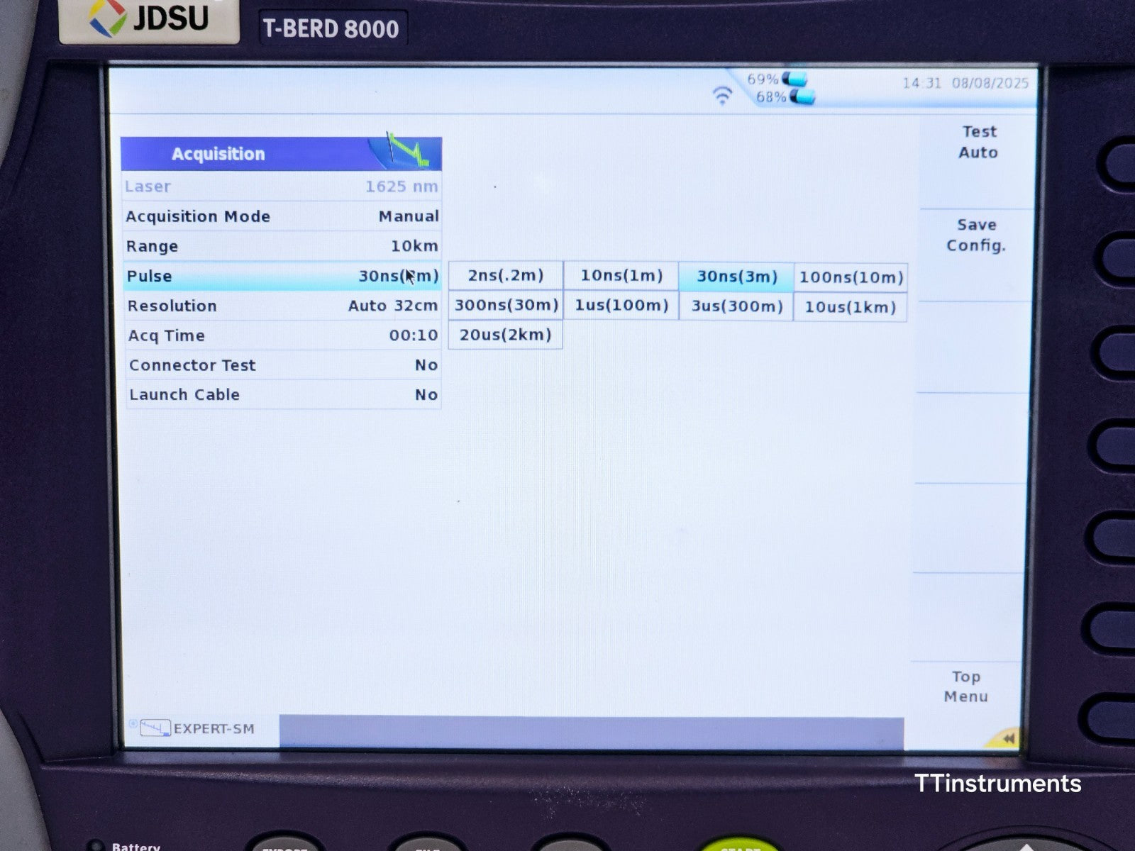 Viavi T-BERD 8000E V2 + 81162C & 81165C 1625/1650 nm Filtered OTDR 47.5/46 dB