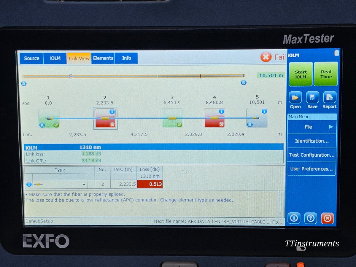 EXFO MAX-730C-SM2-EA used OTDR full unit view with accessories