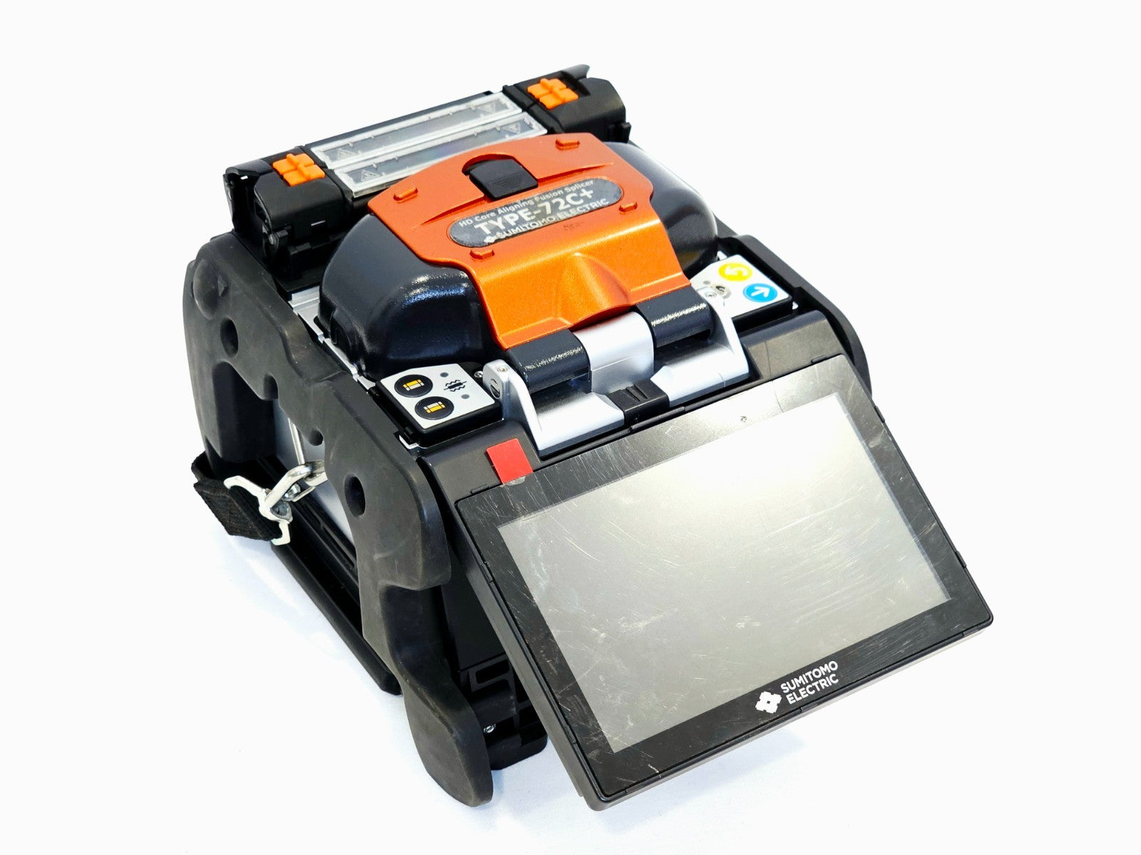 Sumitomo TYPE-72C+ fusion splicer front panel and display screen view