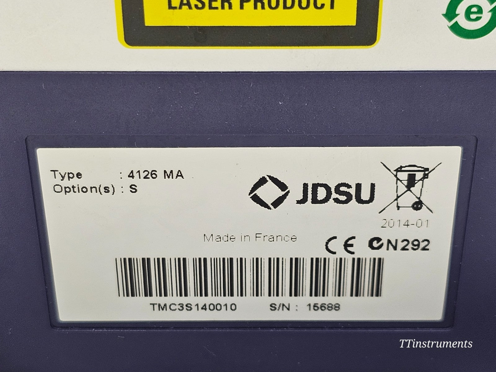 Viavi JDSU MTS 2000 Mainframe & 4126 MA SM OTDR 1310/1550nm LC-APC 37/35 dB SM