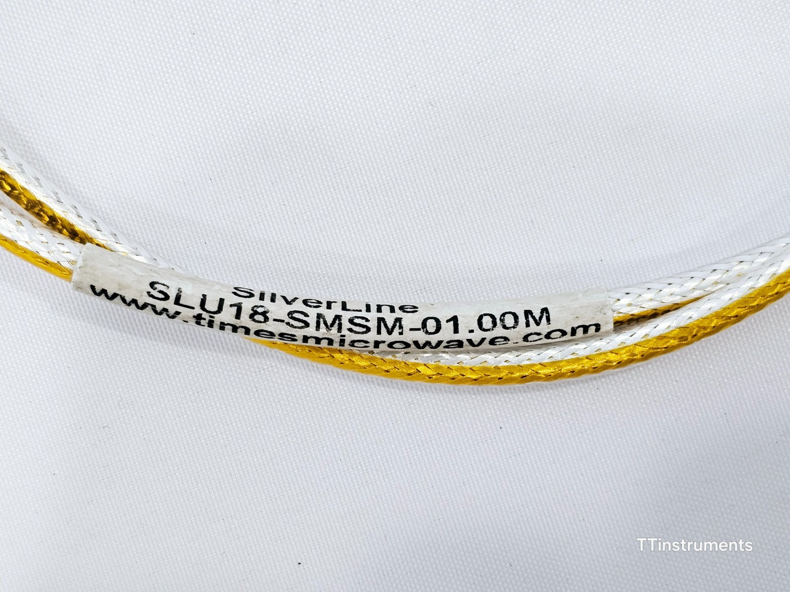 Times Microwave SilverLine SLU18-SMSM-01.00M Coax Cable SMA Male to Male 50 Ohm