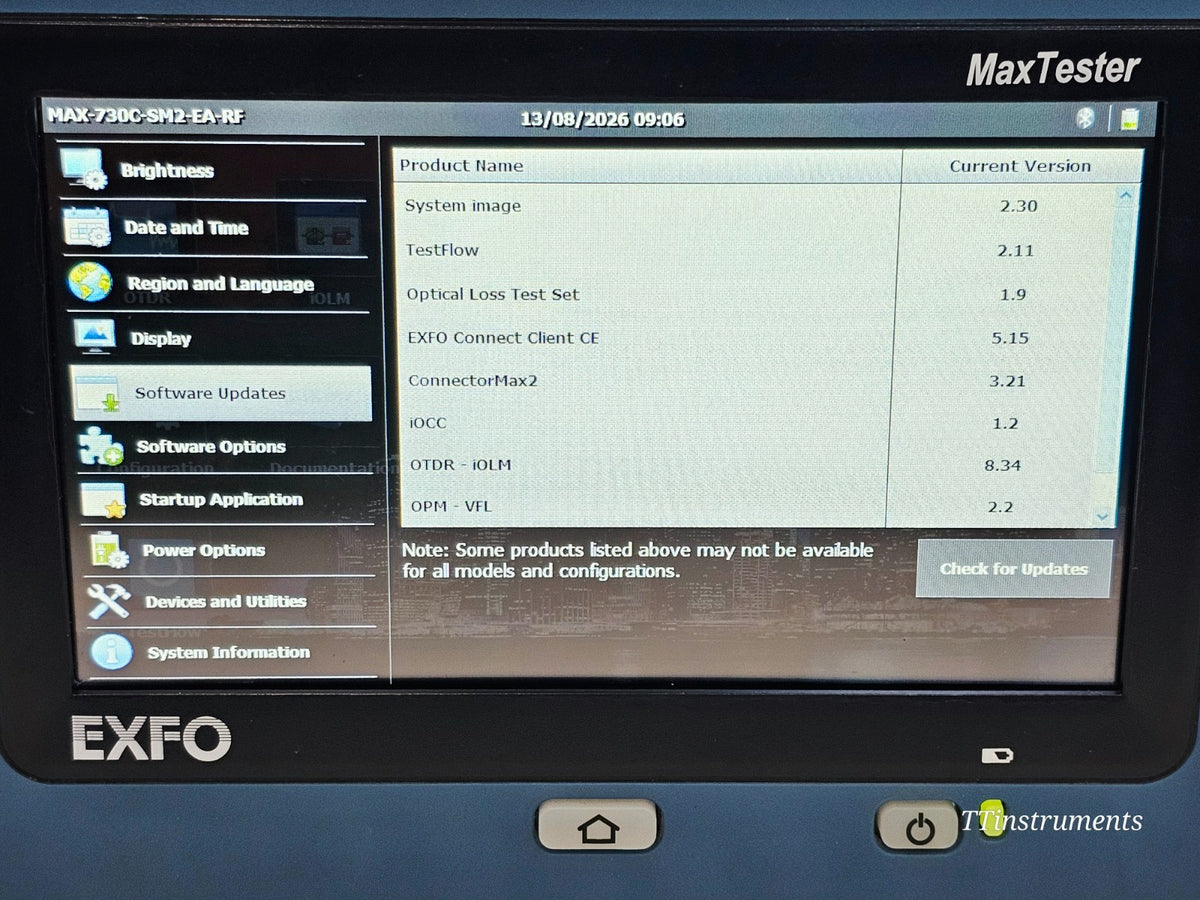 EXFO MAX-730C-SM2 fiber optic tester angled view