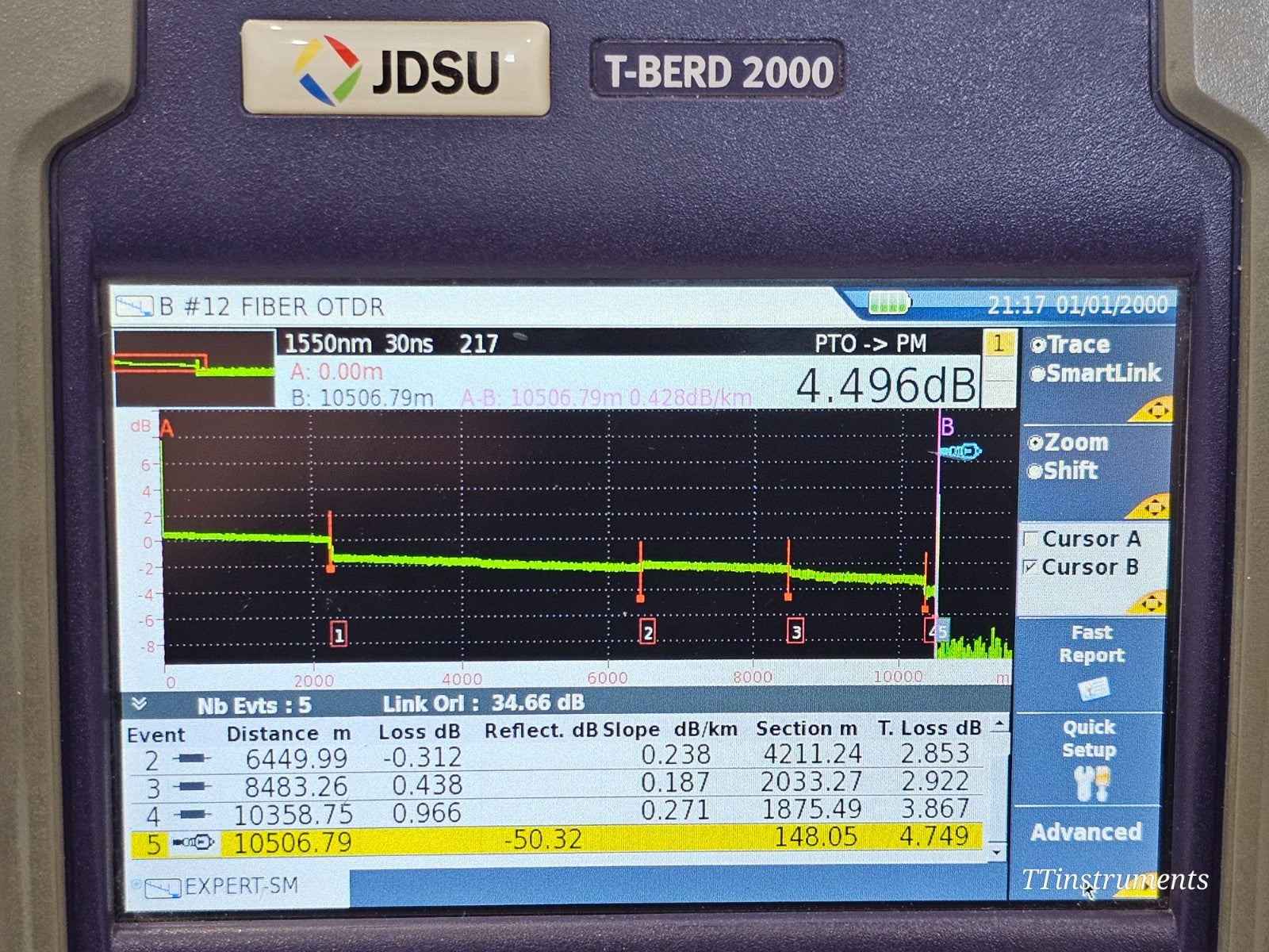 Viavi JDSU T-BERD 2000 + 4146 QUAD OTDR SM MM 850/1300 1310/1550 + P5000i Scope +MP-60