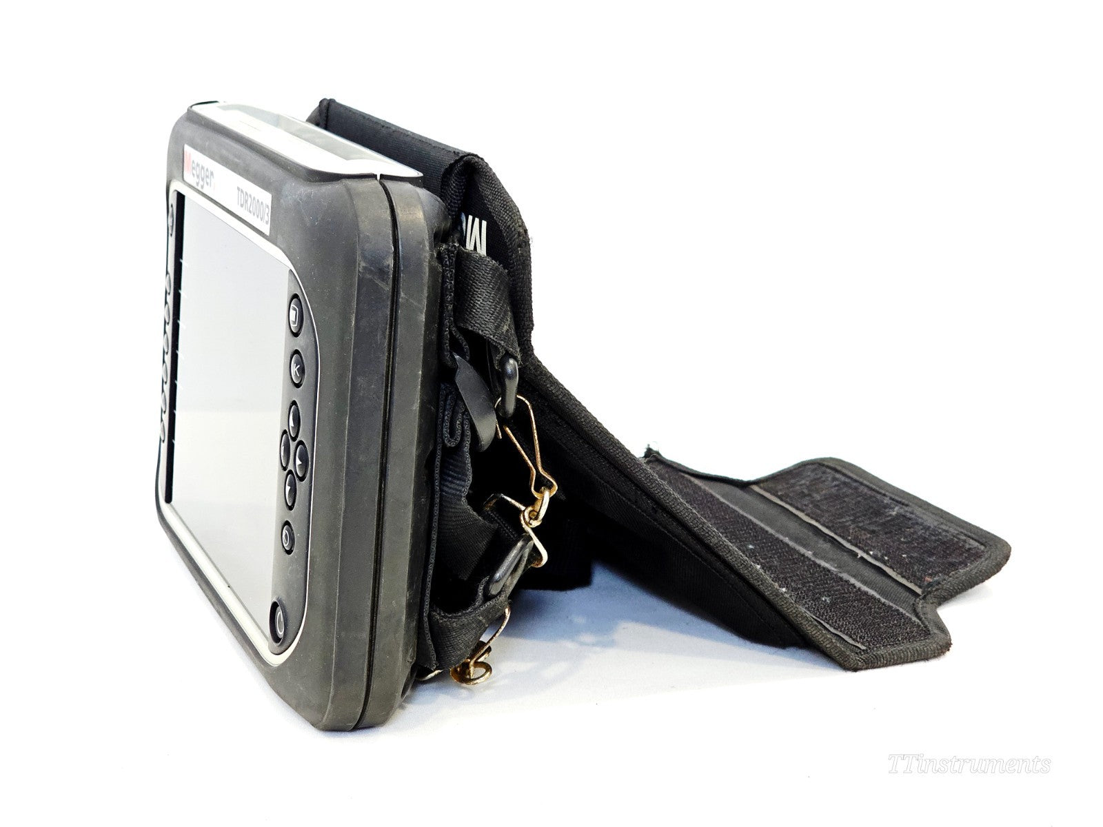 Megger TDR2000/3 rear panel and carry handle detail