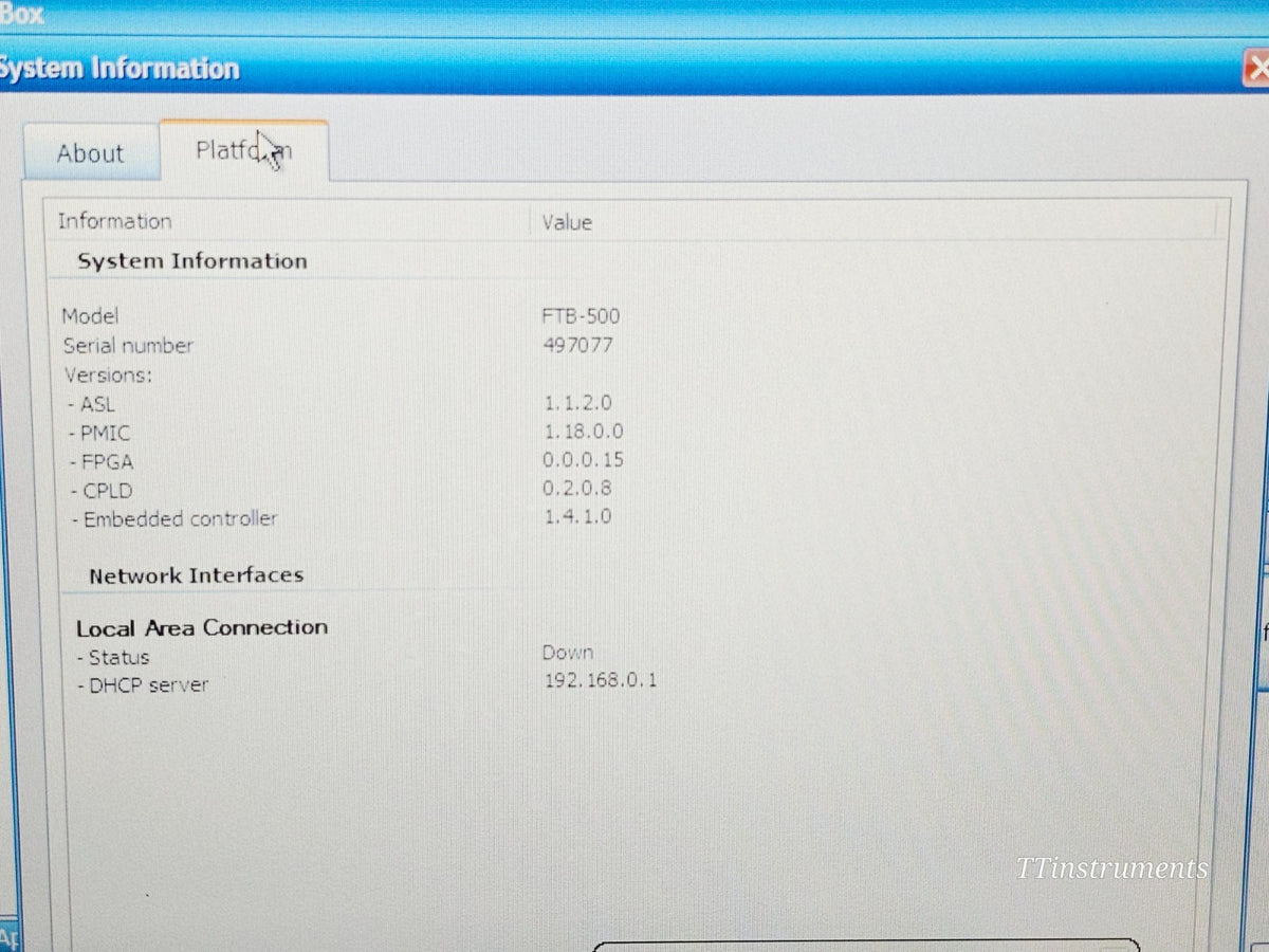EXFO FTB-500 Platform FTB-500-S1-OCT (8 single module slots)8