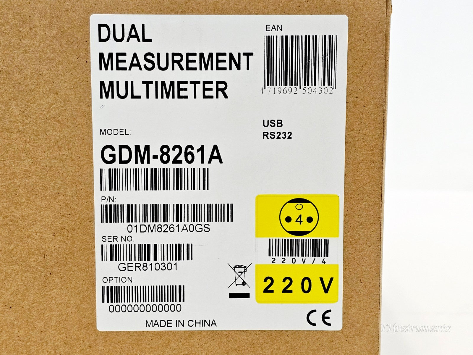 GW Instek GDM-8261A 6 ½ DUAL MEASUREMENT Multimeter