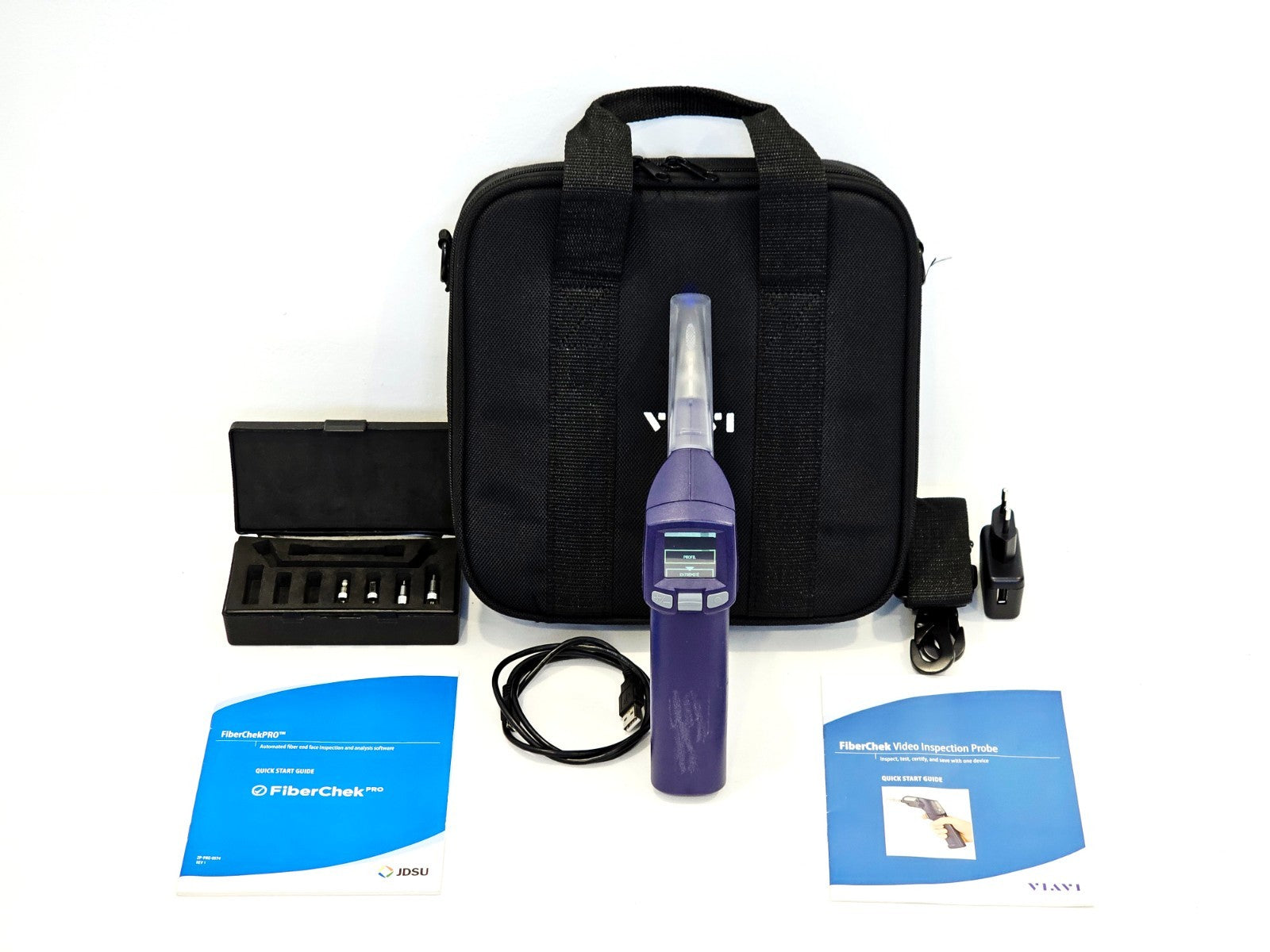 Viavi JDSU FiberChek Fiber Inspection Scope + 4x Tips FIT-FC-KIT3 REVIEW IMAGES.0