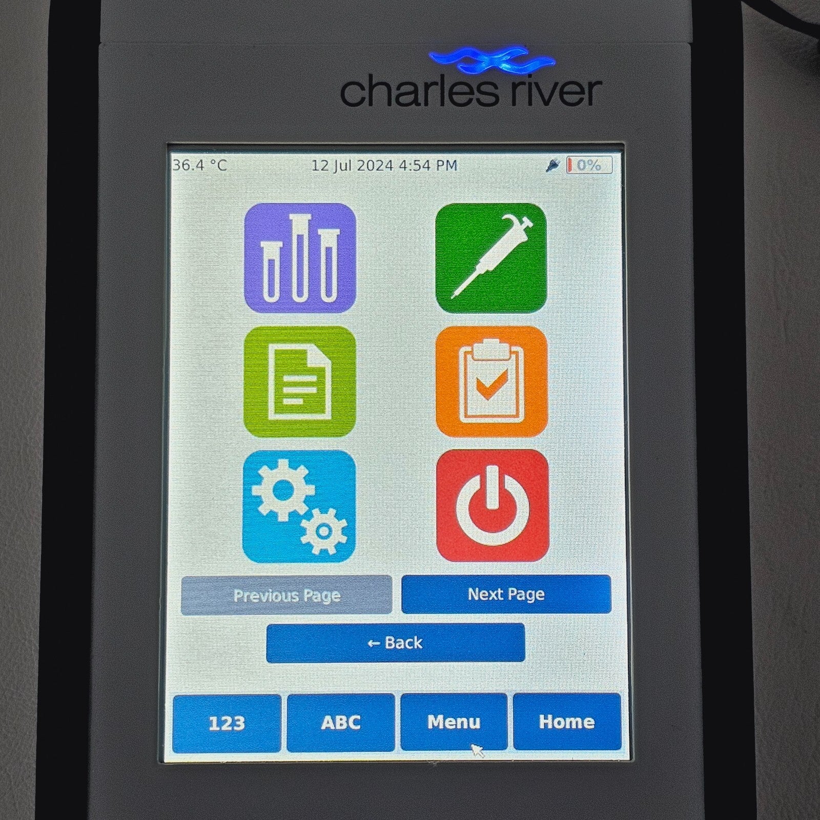 Charles River Endosafe PTS150 placed on laboratory bench showing footprint size
