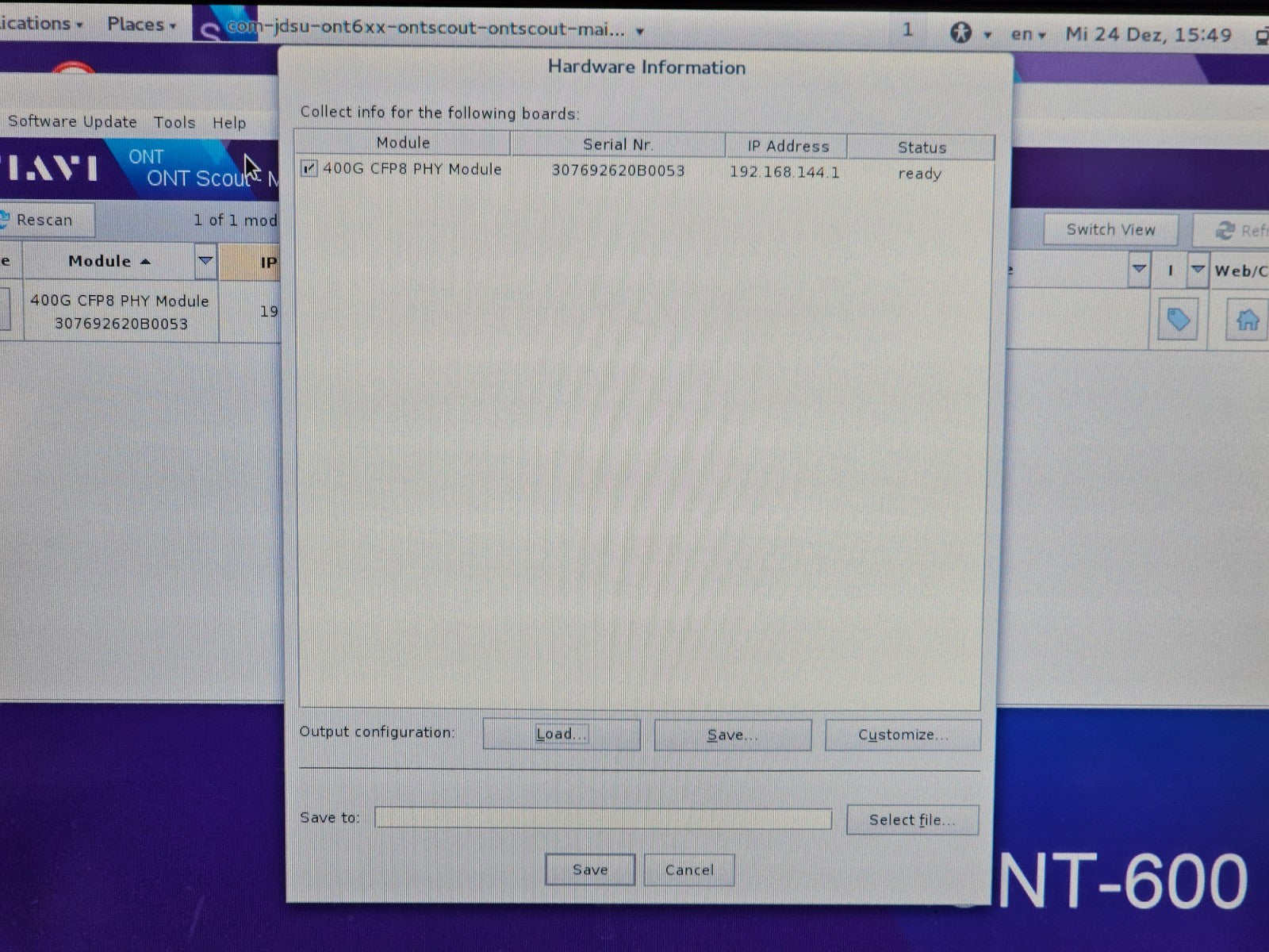 Viavi JDSU ONT-603 H/D 400G CFP8 Ethernet Tester ONT-600 3076/01 ONT-603D