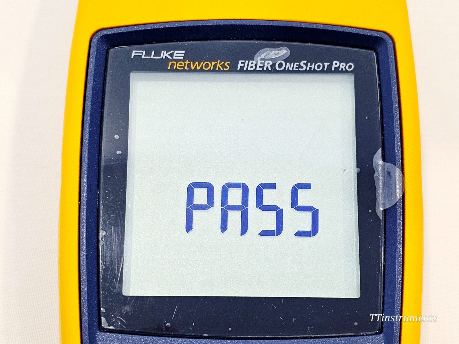Fluke Networks used fibre tester additional angle showing housing