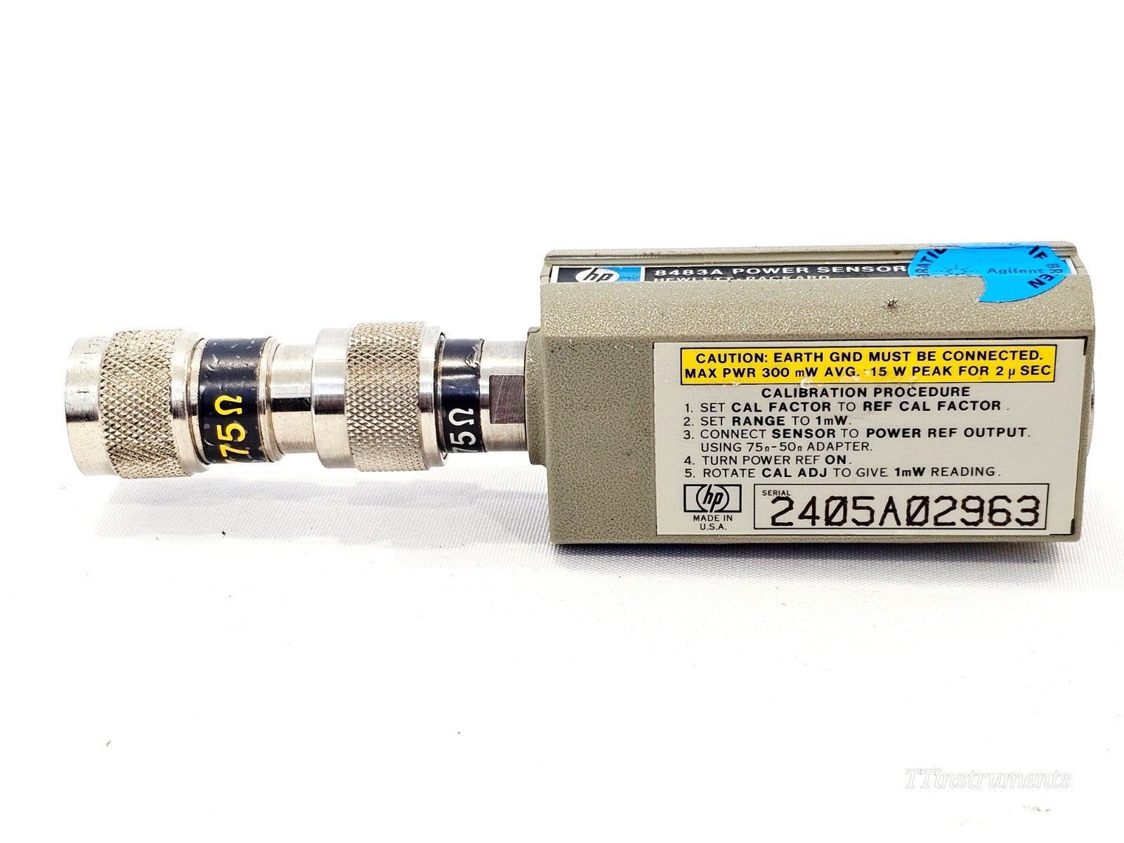 Keysight Agilent 8483A Power Sensor 75-ohm 100 kHz to 2 GHz -30 to +20 dBm