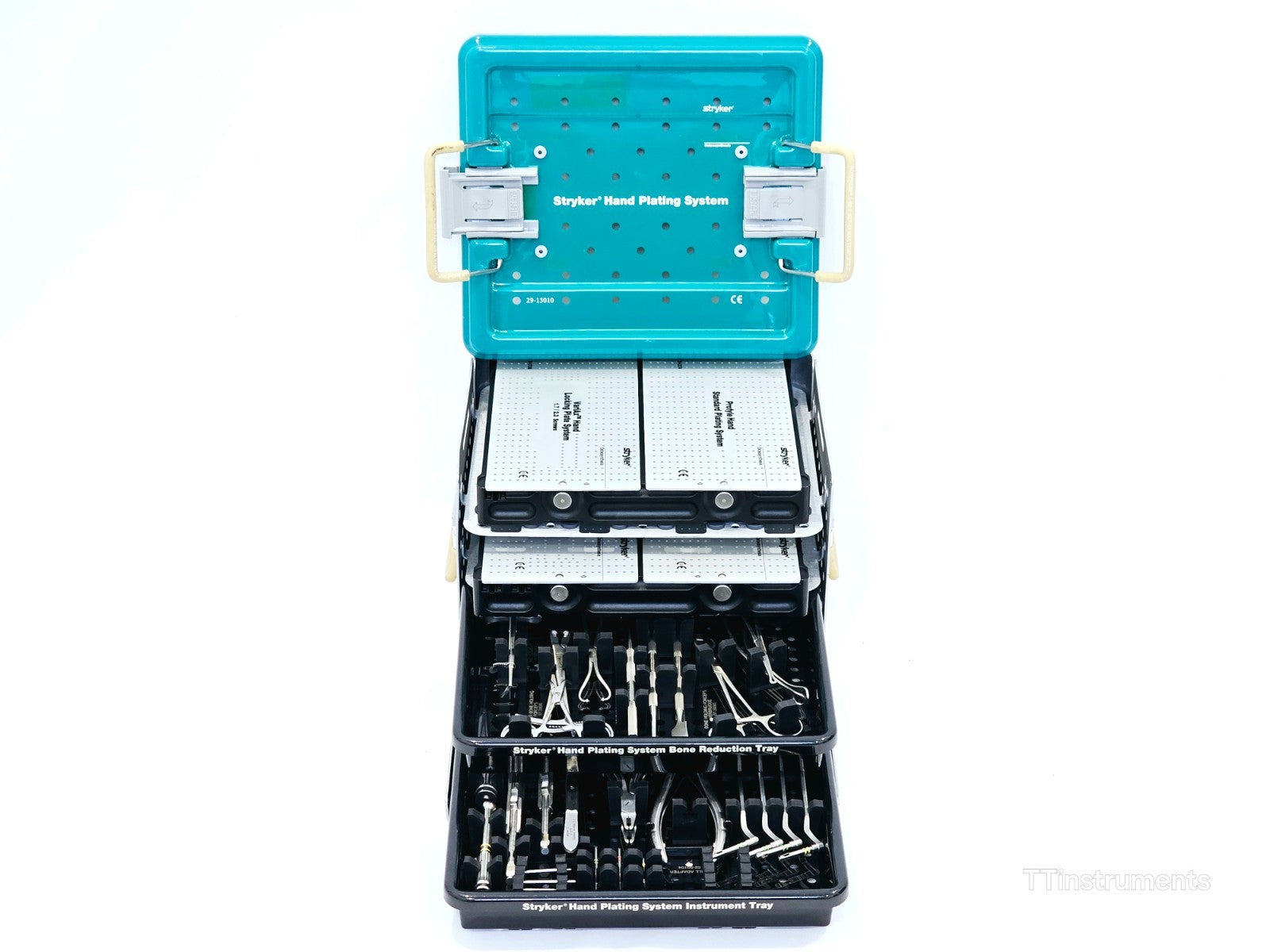 Stryker VariAx locking hand plating system label and part number detail