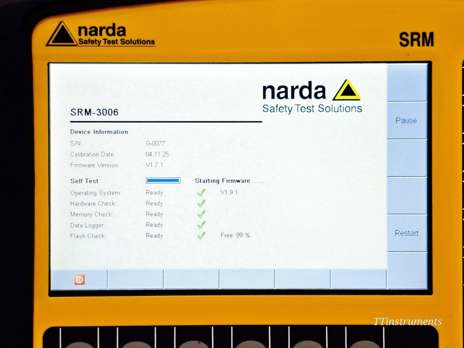 Calibrated Narda SRM-3006 Radiation Meter 9kHz-6GHz + 3501/03 3GHz Antenna15