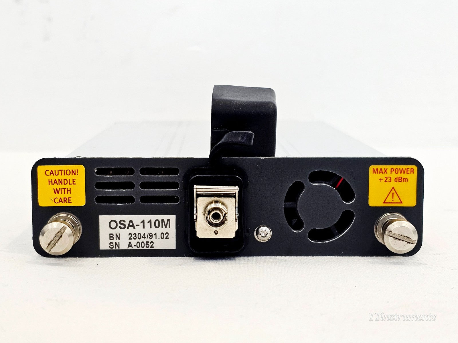 VIAVI JDSU optical spectrum analyser port and connector panel detail