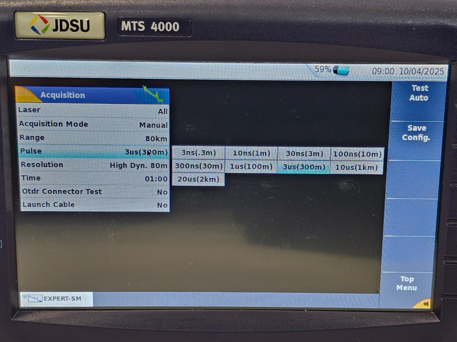 JDSU MTS 4000 Mainframe & 4126 MA SM OTDR 1310/1550nm