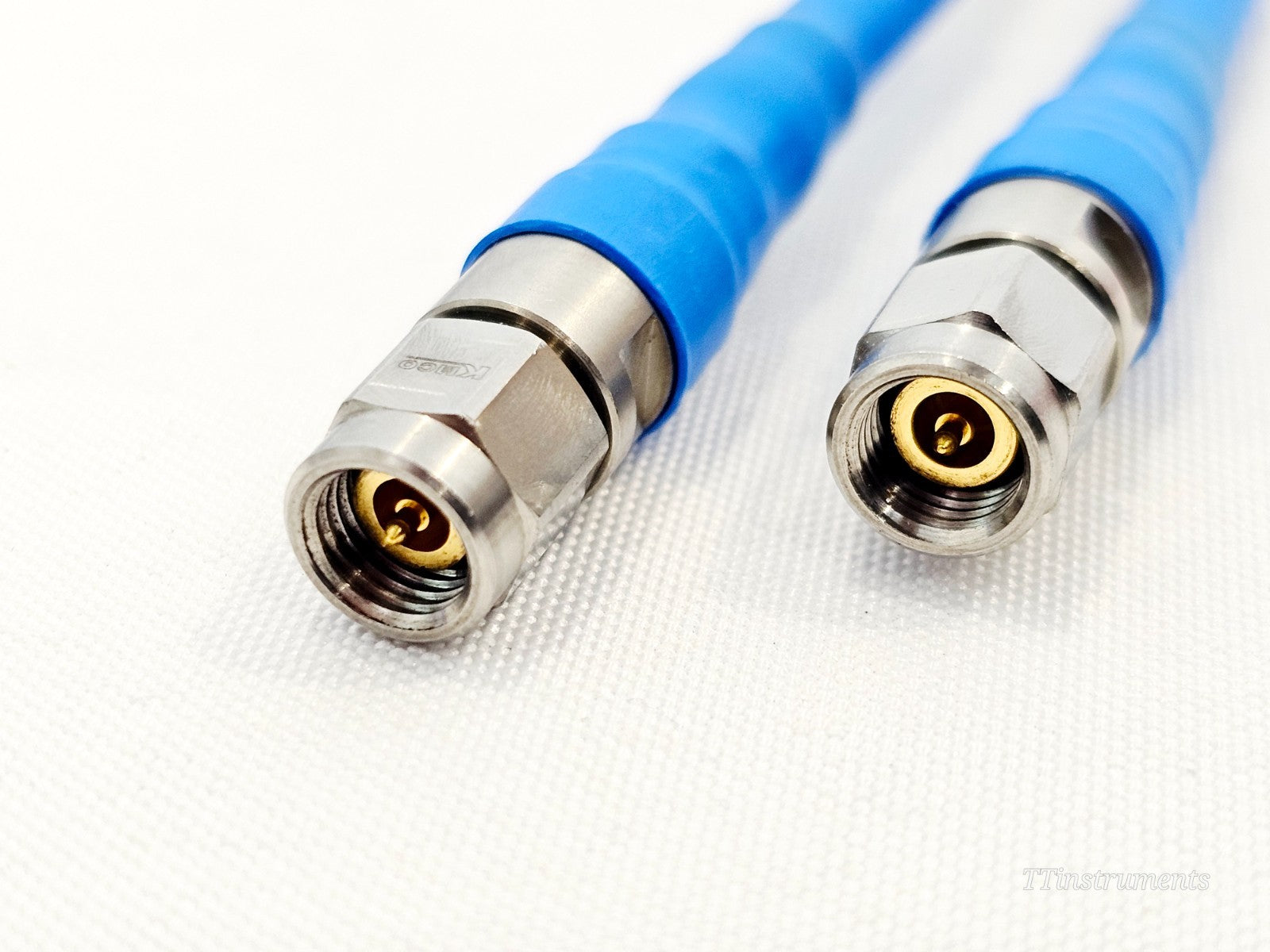 Anritsu J1551A used RF cable close-up showing cable condition and labelling