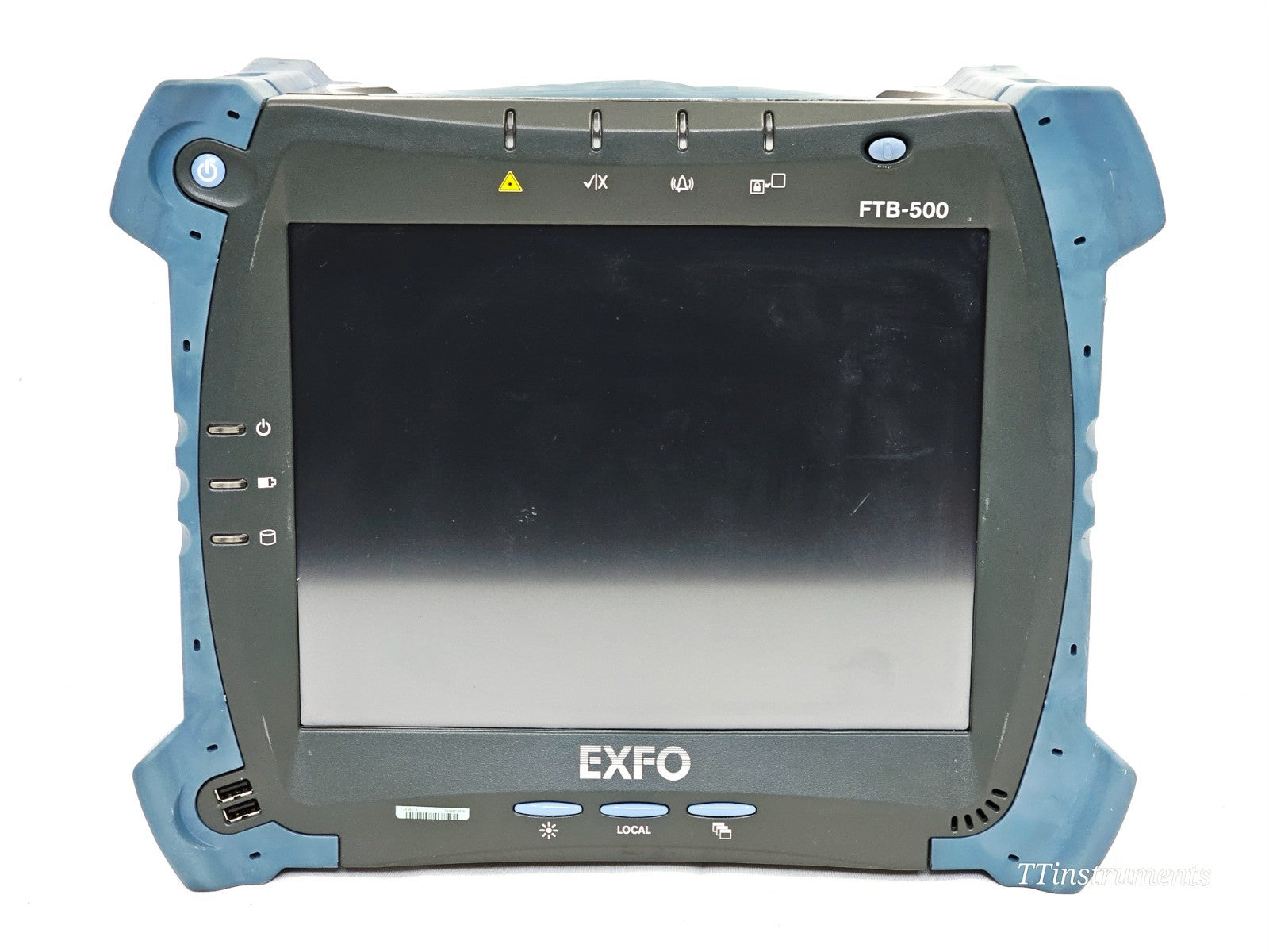 EXFO FTB-500 side profile showing module bay and port access