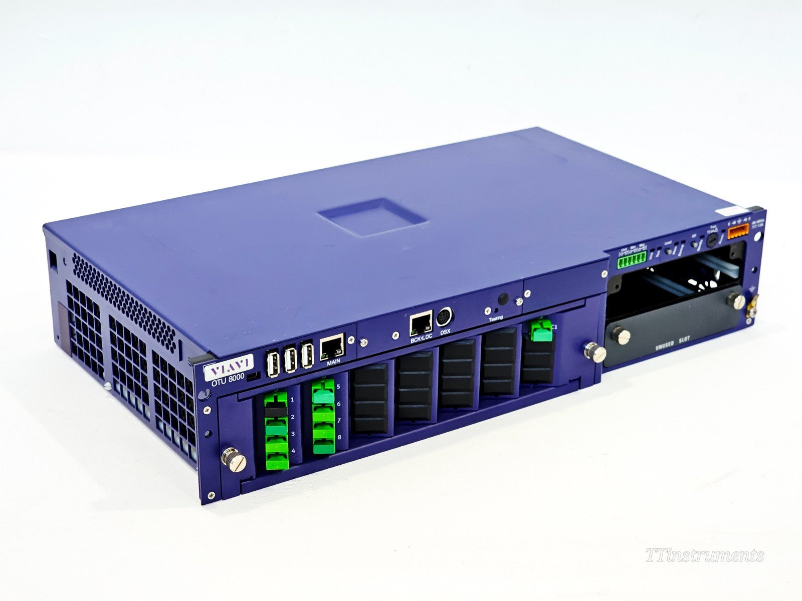 Viavi JDSU OTU 8000E v2 with OTAU 1x8 Optical Switch