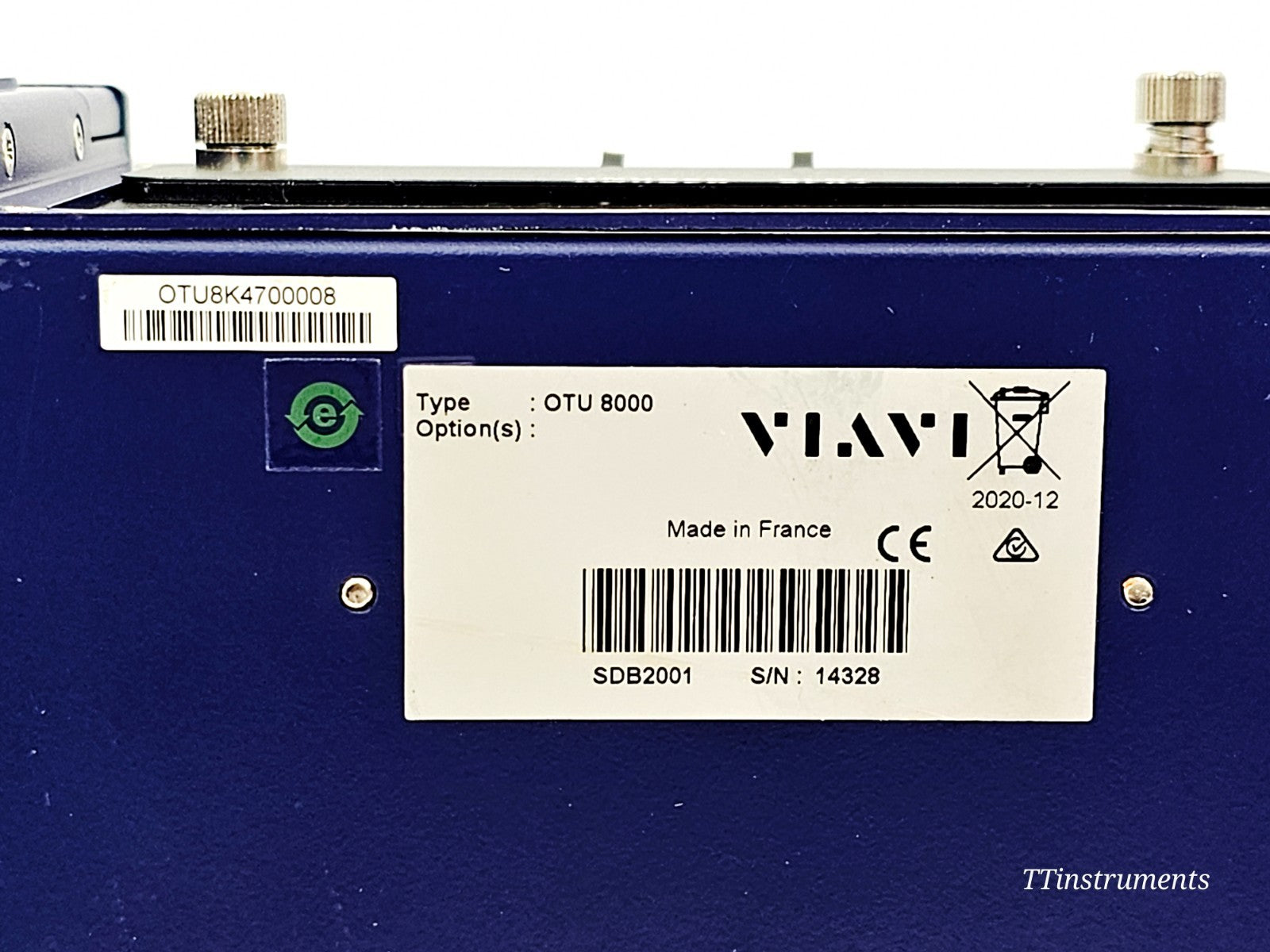 Viavi JDSU OTU 8000E v2 Chassis with OTAU 1x8 Optical Switch MFD 2020