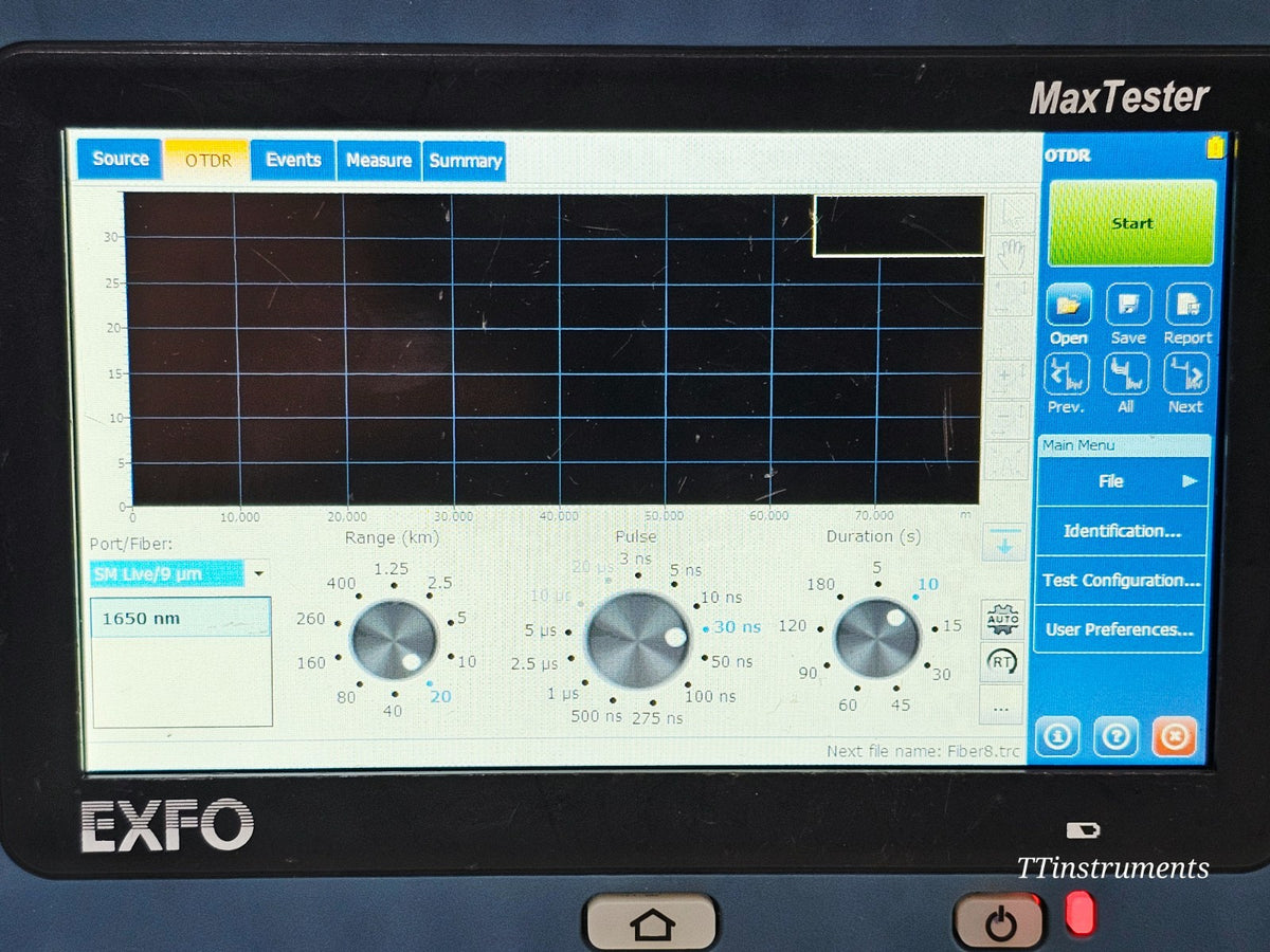 EXFO MAX-730C-SM8-EA MaxTester PON/Metro OTDR 1310/1550/1650nm iOLM IADV + PM15