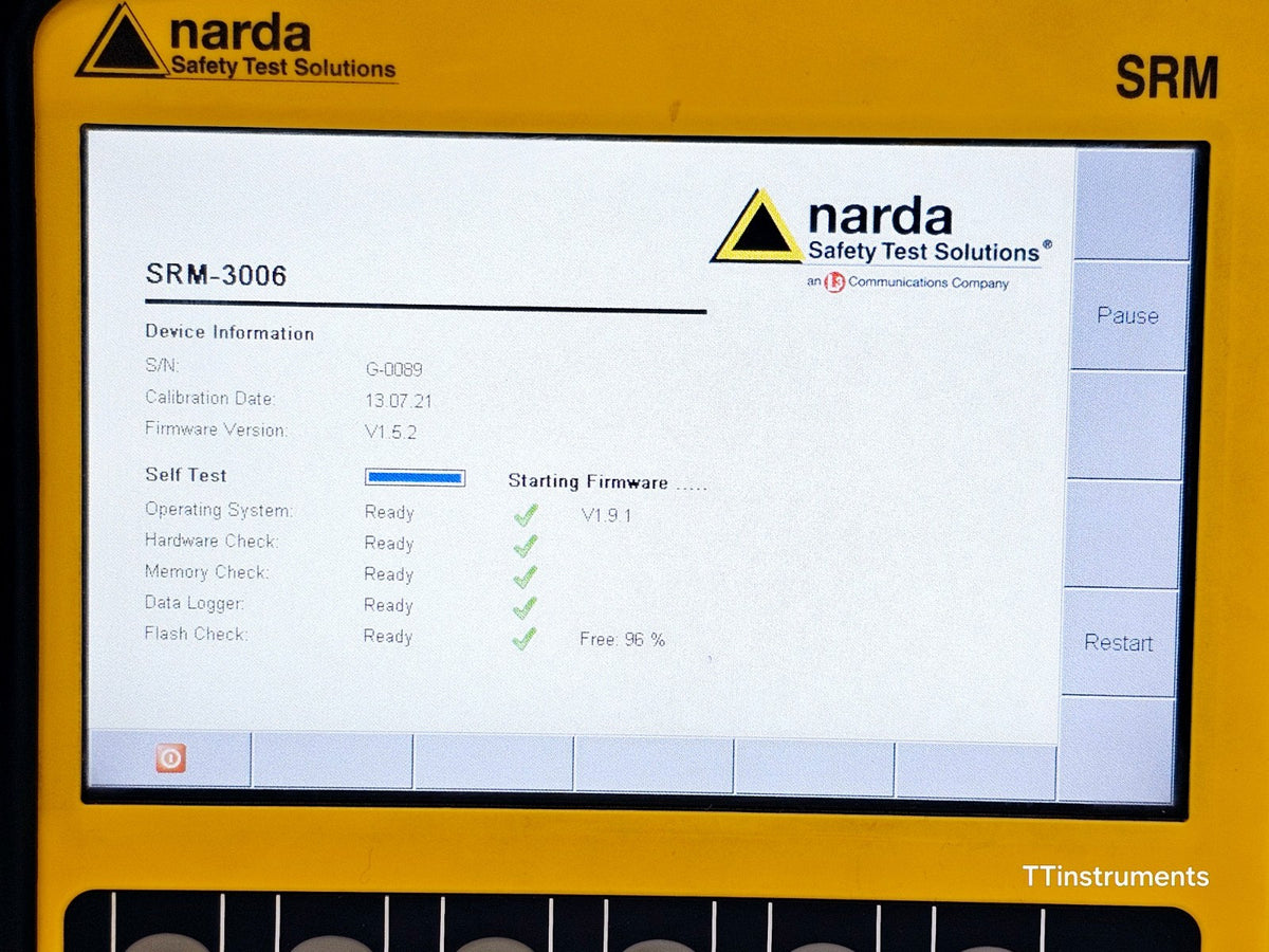 Narda SRM-3006 Selective Radiation Meter 3006/01 + 3501/03 Probe 27MHz - 3GHz6
