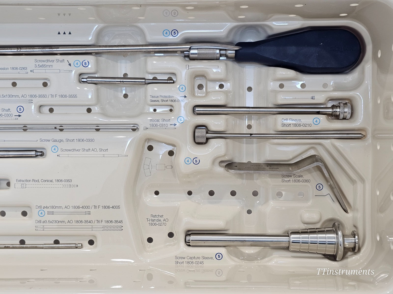 Stryker T2 Humerus Orthopaedics Instrument Tray