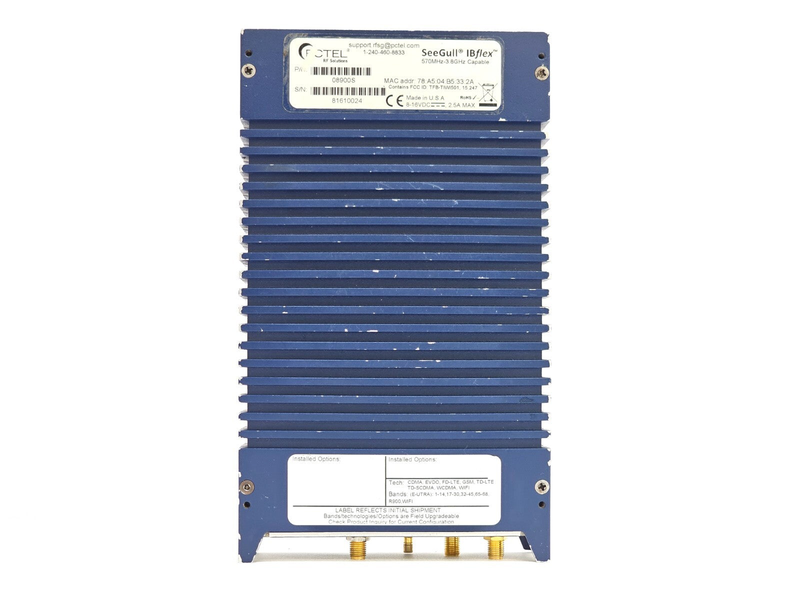 PCTEL SeeGull IBflex 570 MHz - 3.8 GHz Scanning Receiver 08900S XX Options TDLTE