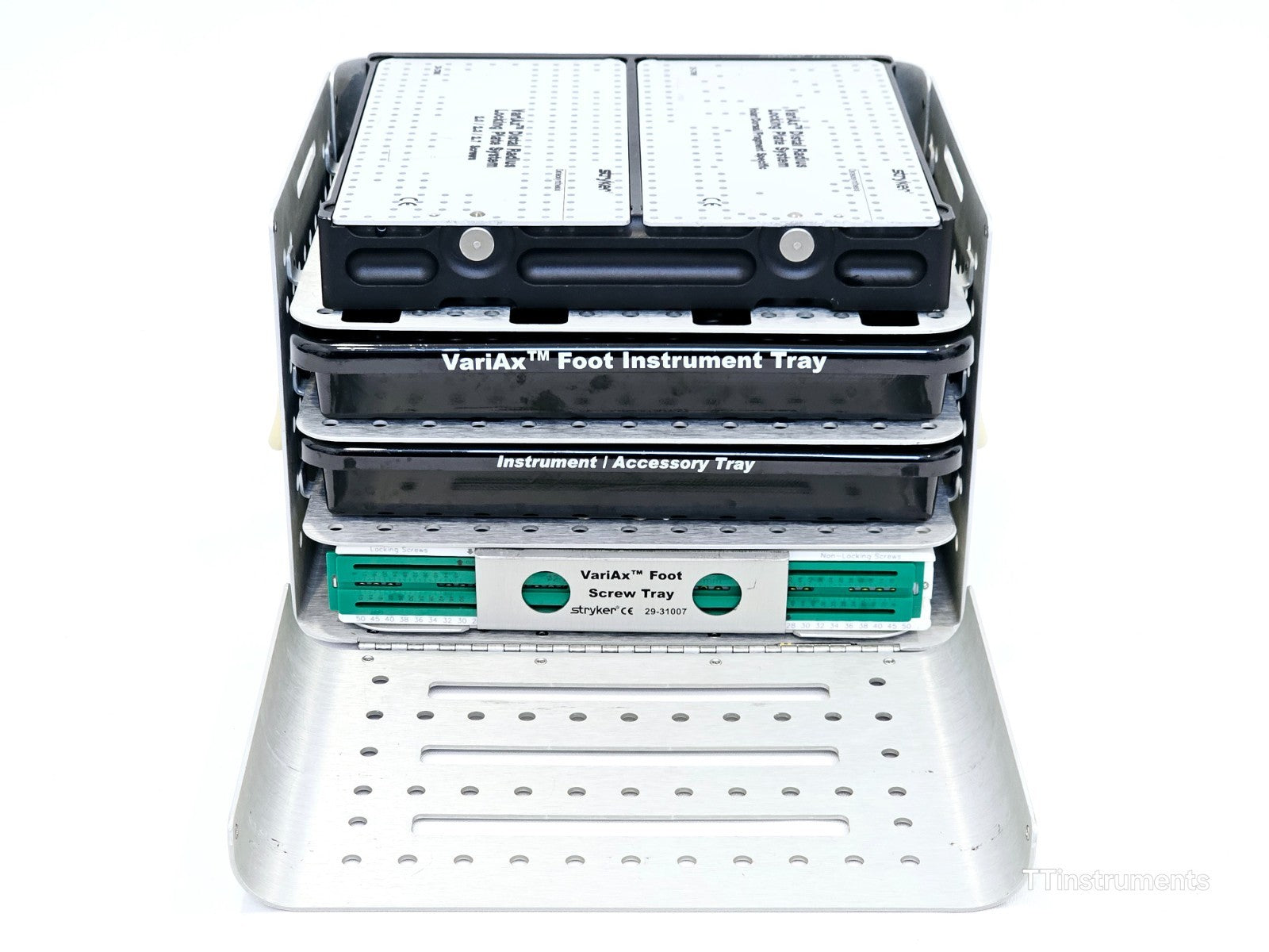 Stryker 29-35200 VariAx Foot and Ankle Instrument and Implant Set full tray overview