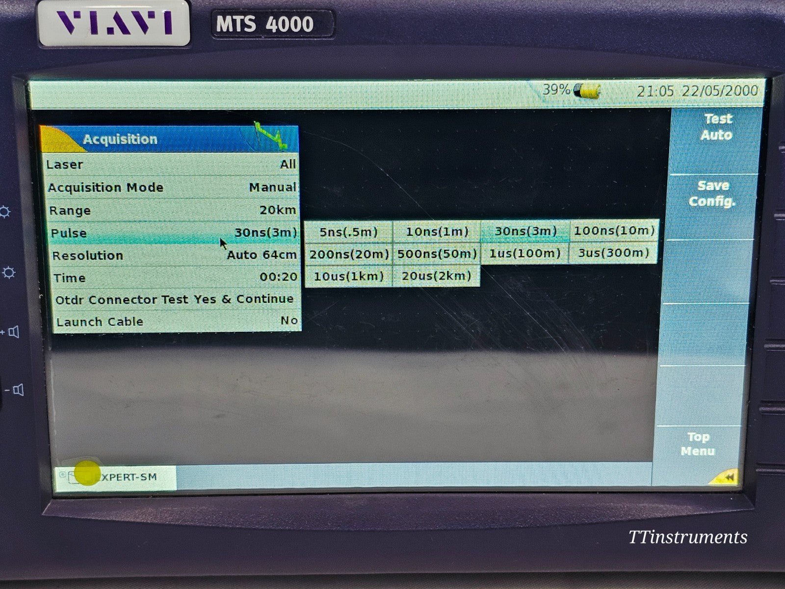 VIAVI MTS 4000 T-BERD OTDR 4126MA3 1310/1550nm SM Metro Access 43/41 dB19